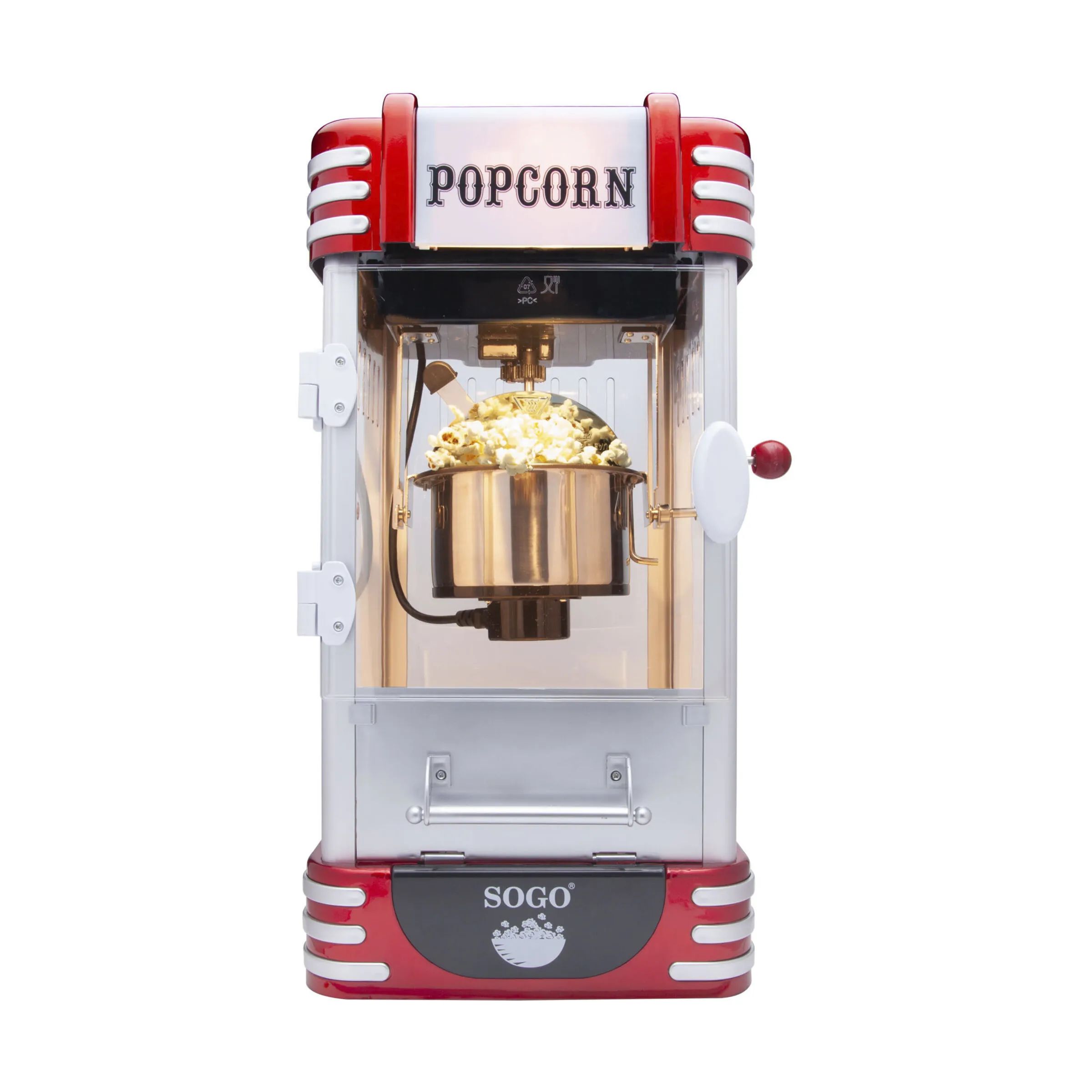 Sogo Popcornmaskiner Popcornsmaskine i rød/hvid, 4
