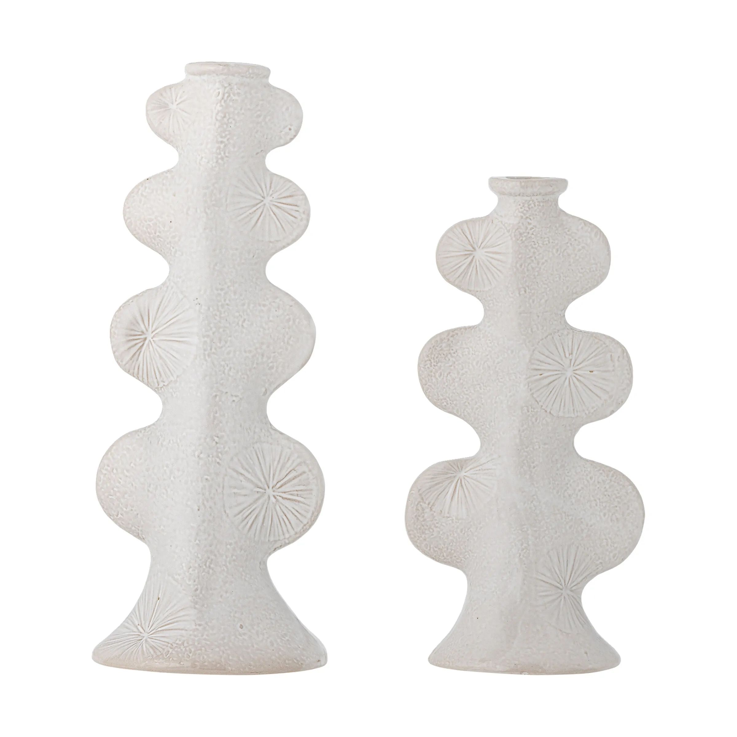 Bloomingville Kronelysestage Cason Lysestager - 2 stk. i Hvid, 1