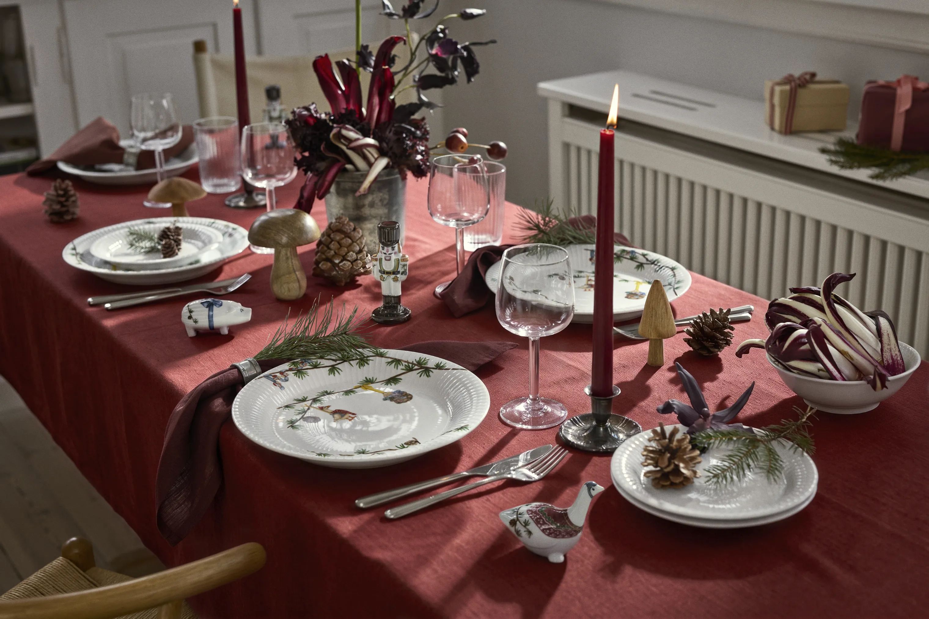 Kähler Middagstallerkener Hammershøi Jul Middagstallerken i Hvid m. deko, 6