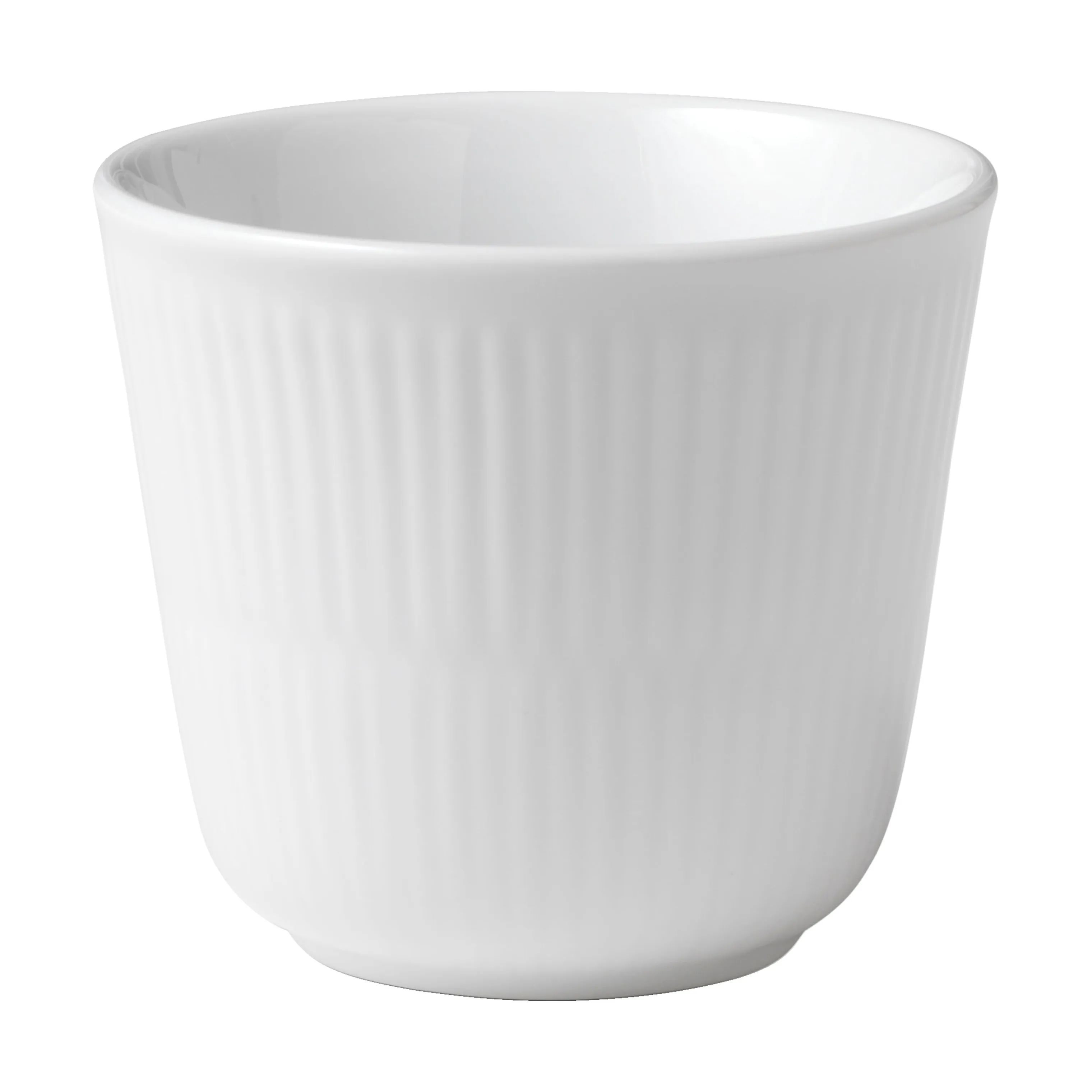 Royal Copenhagen Krus og kopper uden hank Hvid Riflet Termokopper - 4 stk. i Hvid, 26 cl, 4