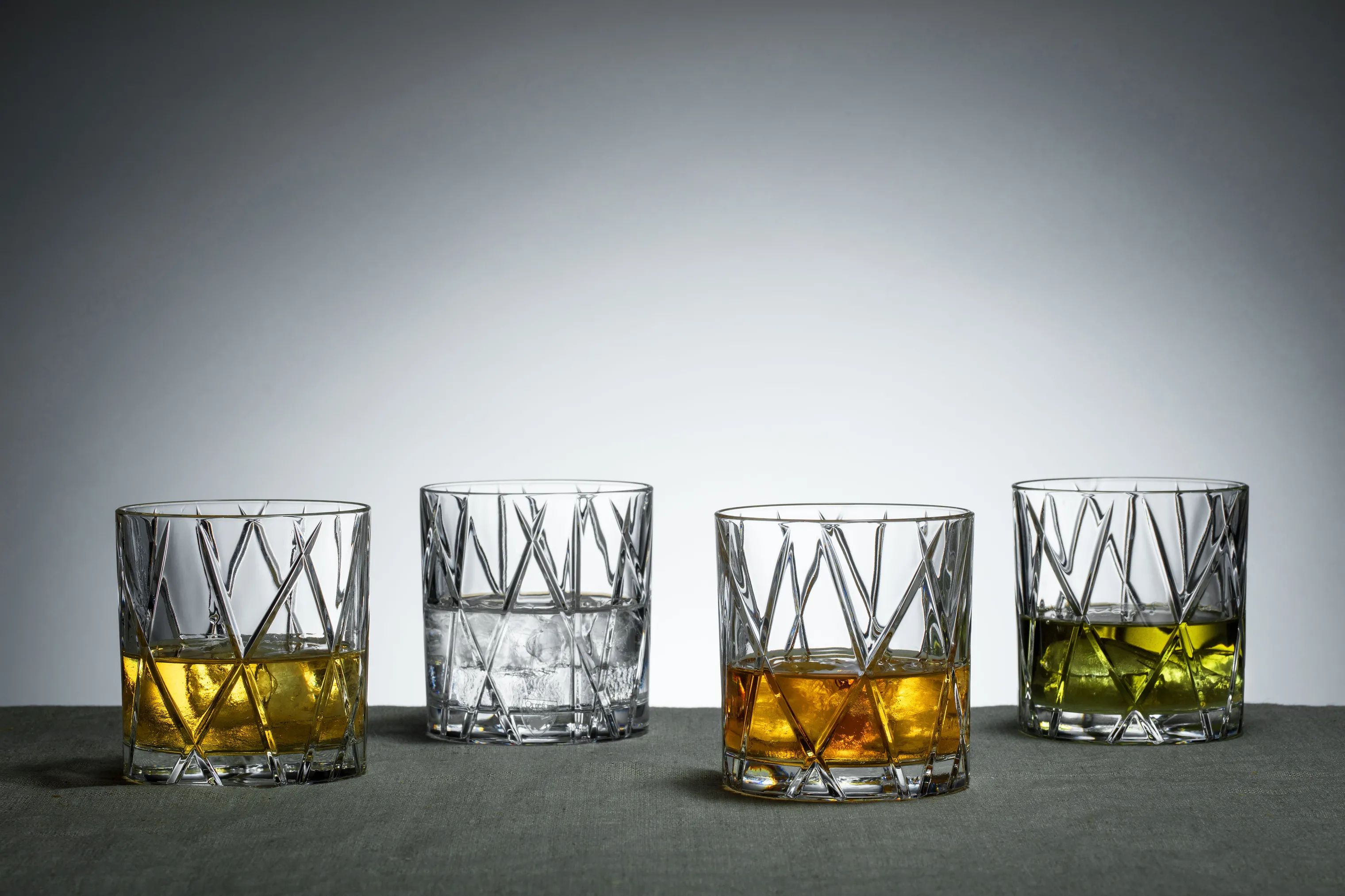 Orrefors Lowball glas City Whiskyglas - 4 stk. i Klar, 25 cl, 3