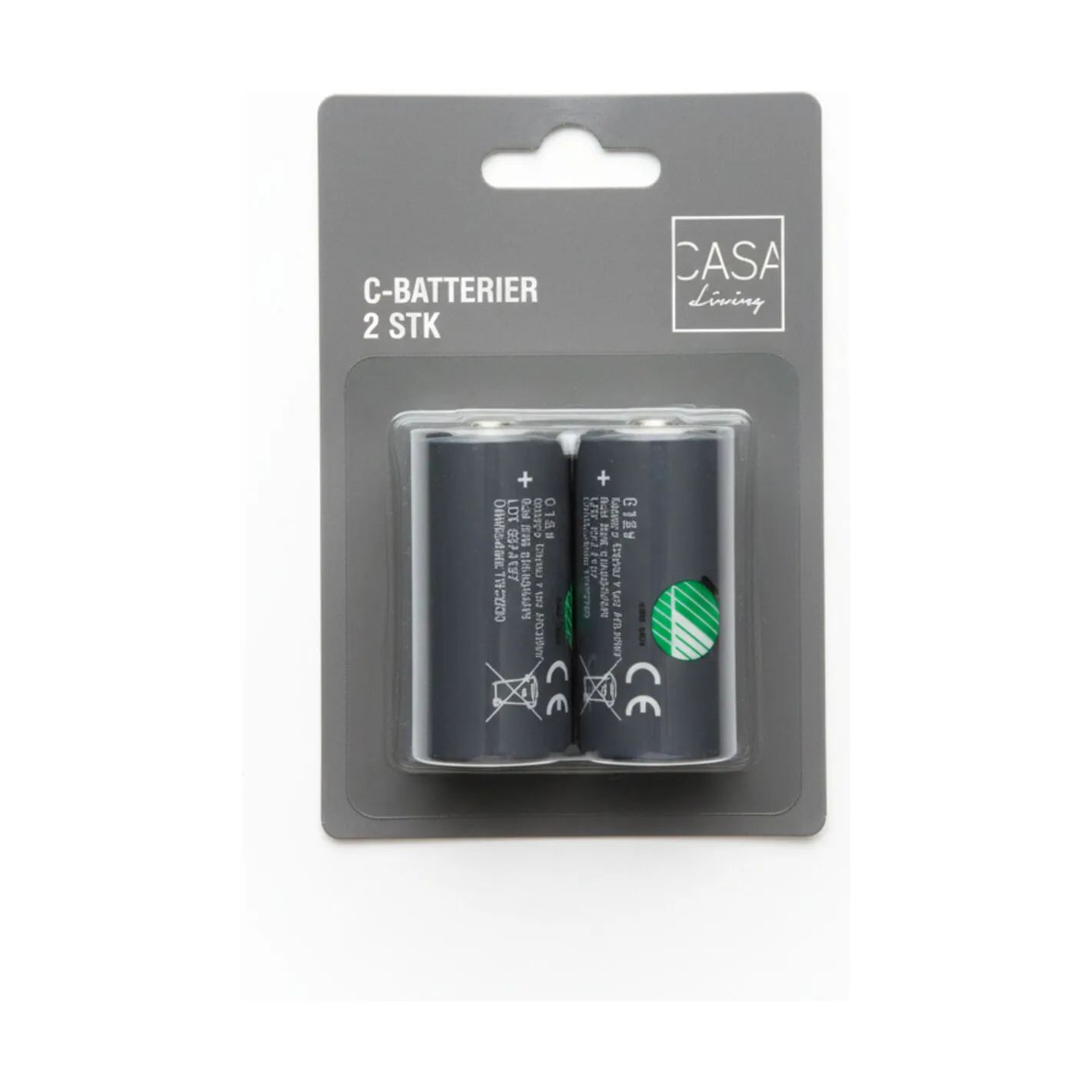 CASA Living Batterier C Batterier  - 2 stk. i Sort, 1