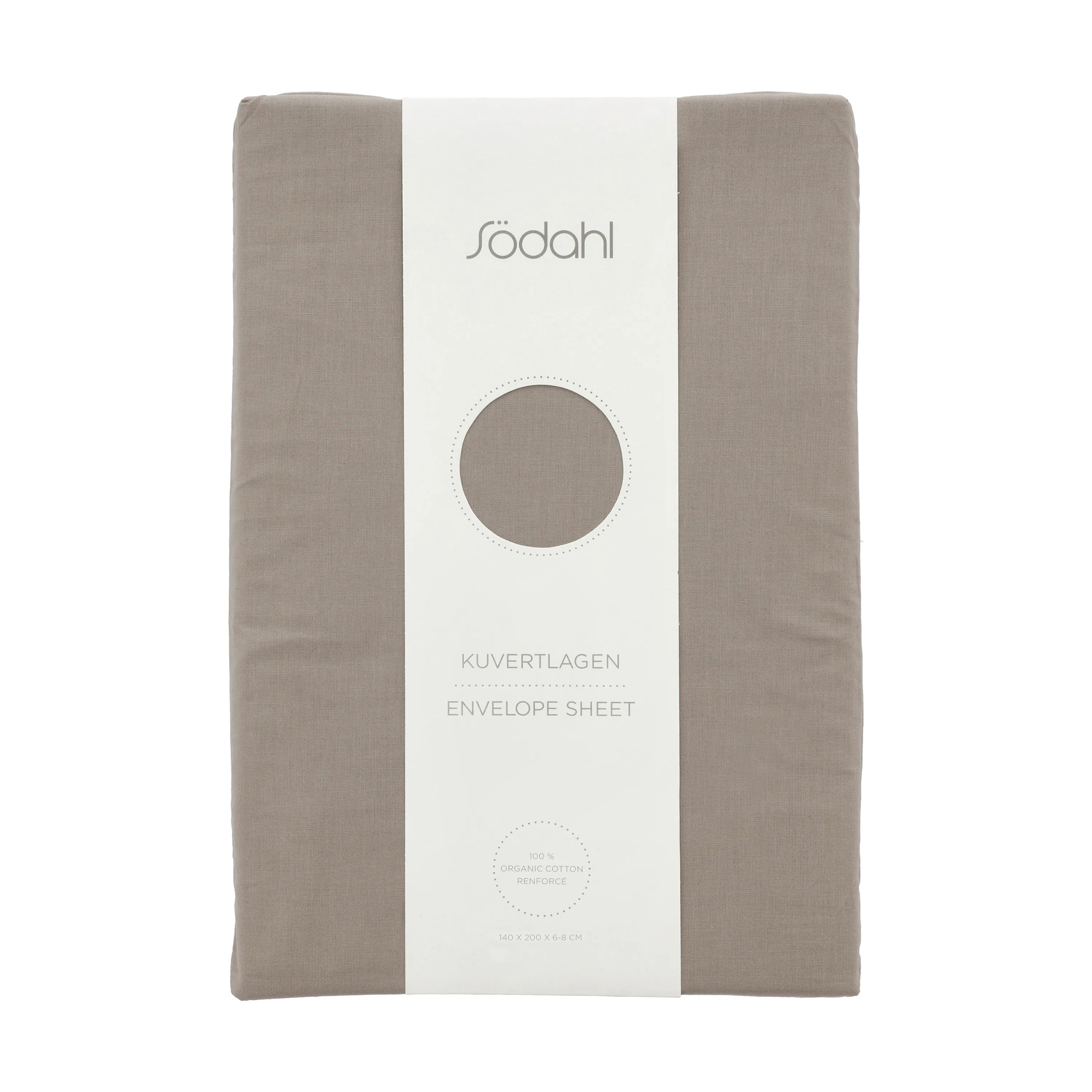 Södahl Lagner Organic Calm Kuvertlagen i Taupe, B140 x L200 cm, 1