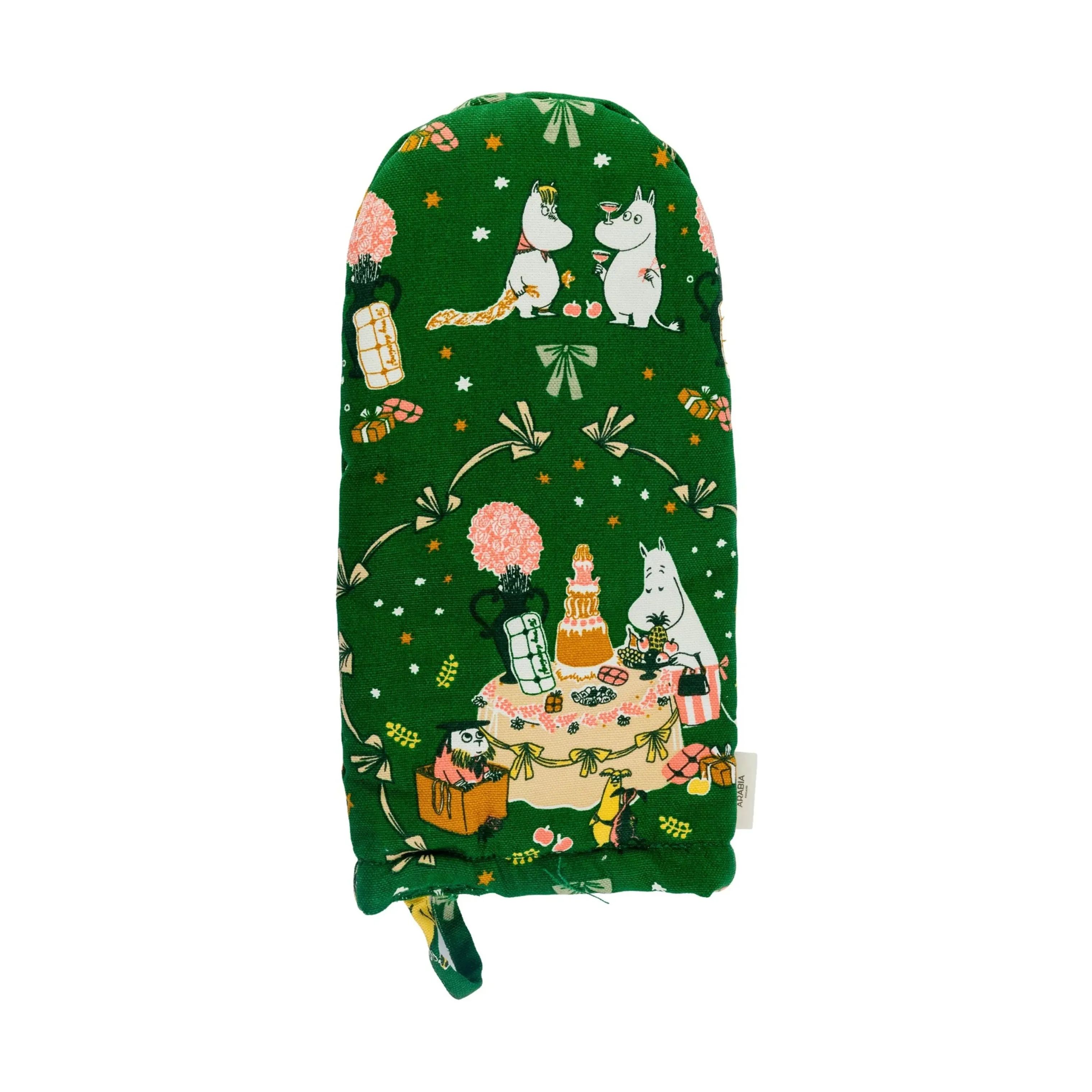 Moomin Arabia Grydelapper Gift of Love Ovnhandske i Grøn, 1