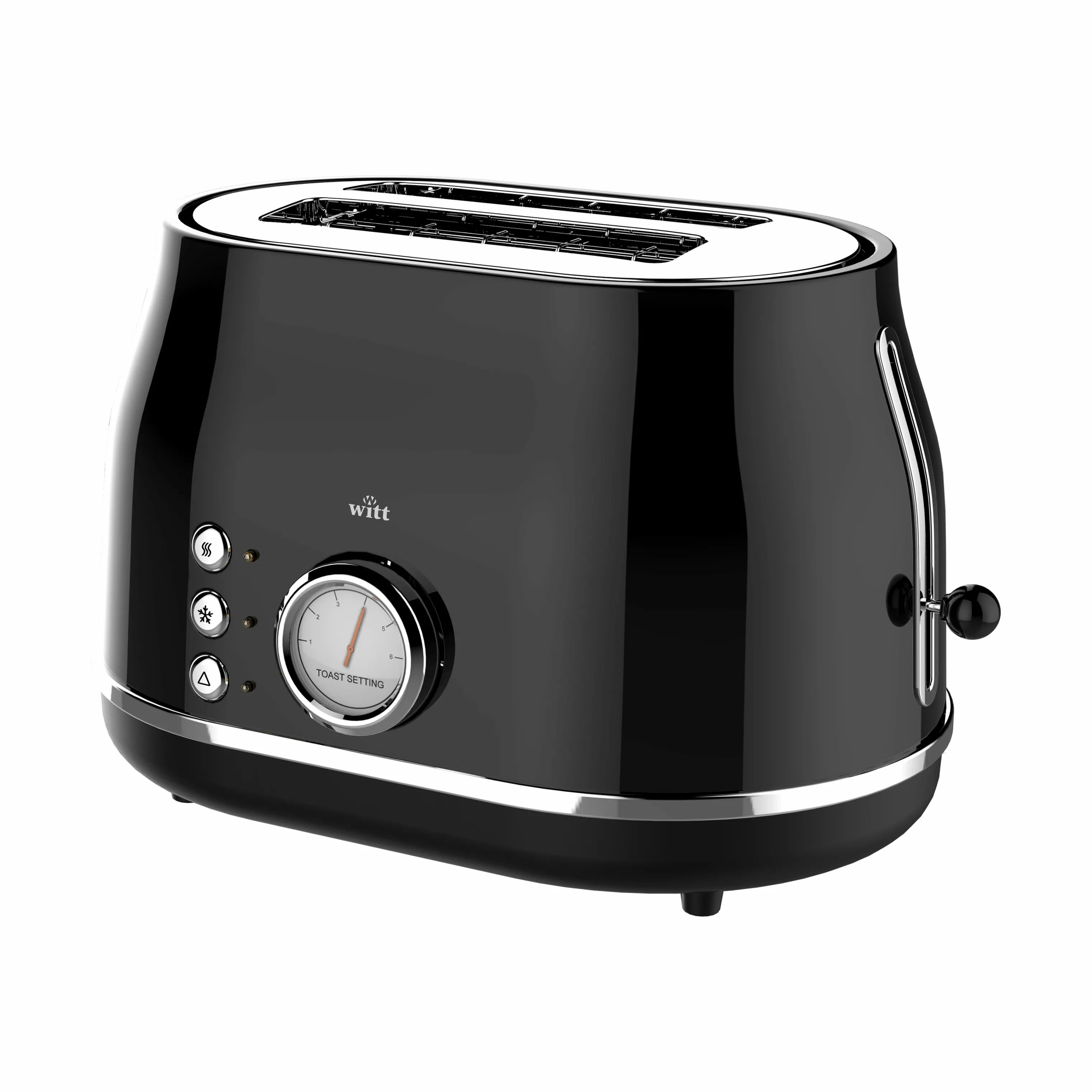 Witt Brødristere Premium Retro Brødrister i Sort, 1