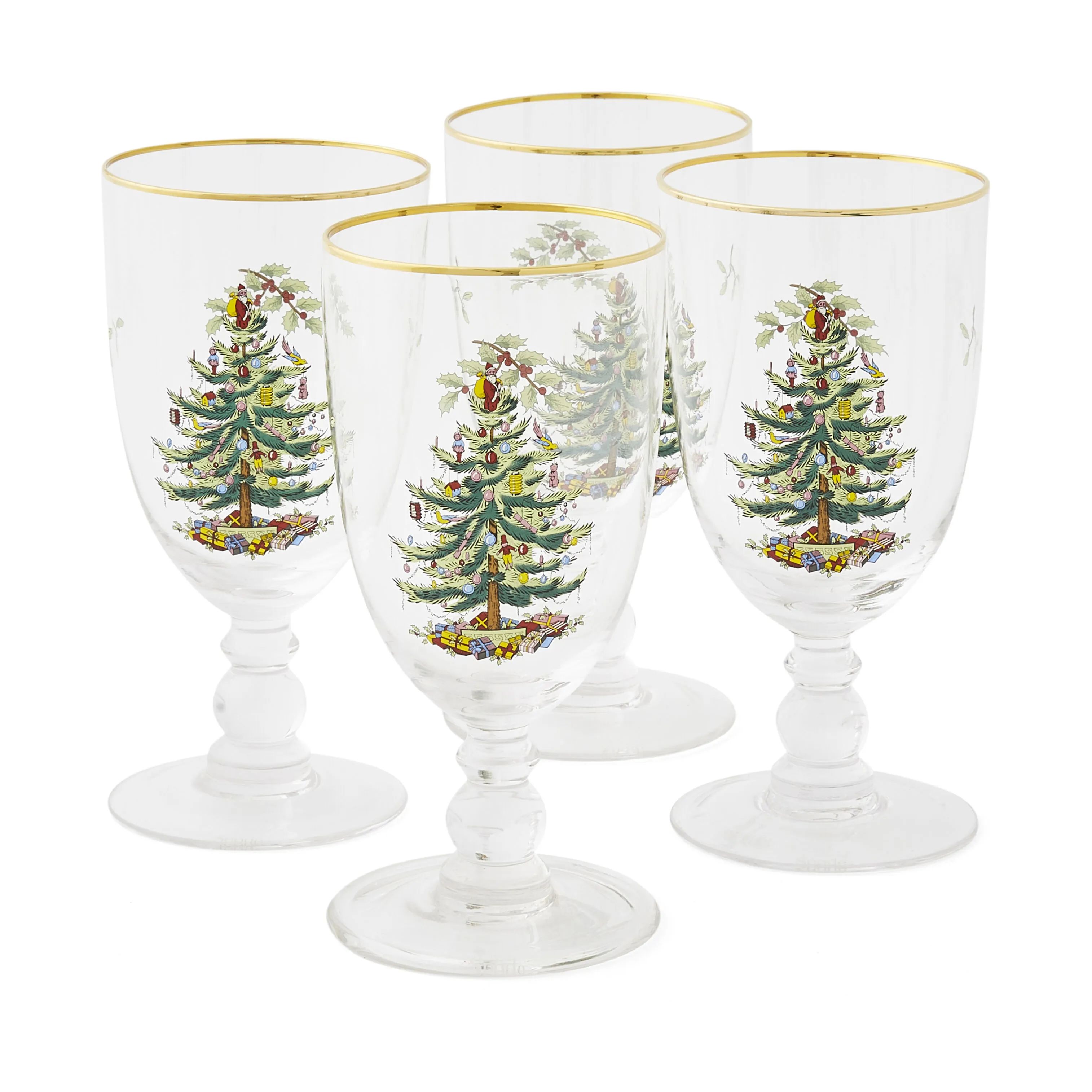 Spode Rødvinsglas Christmas Tree Gløgg Glas - 4 stk. i Multifarvet, 1