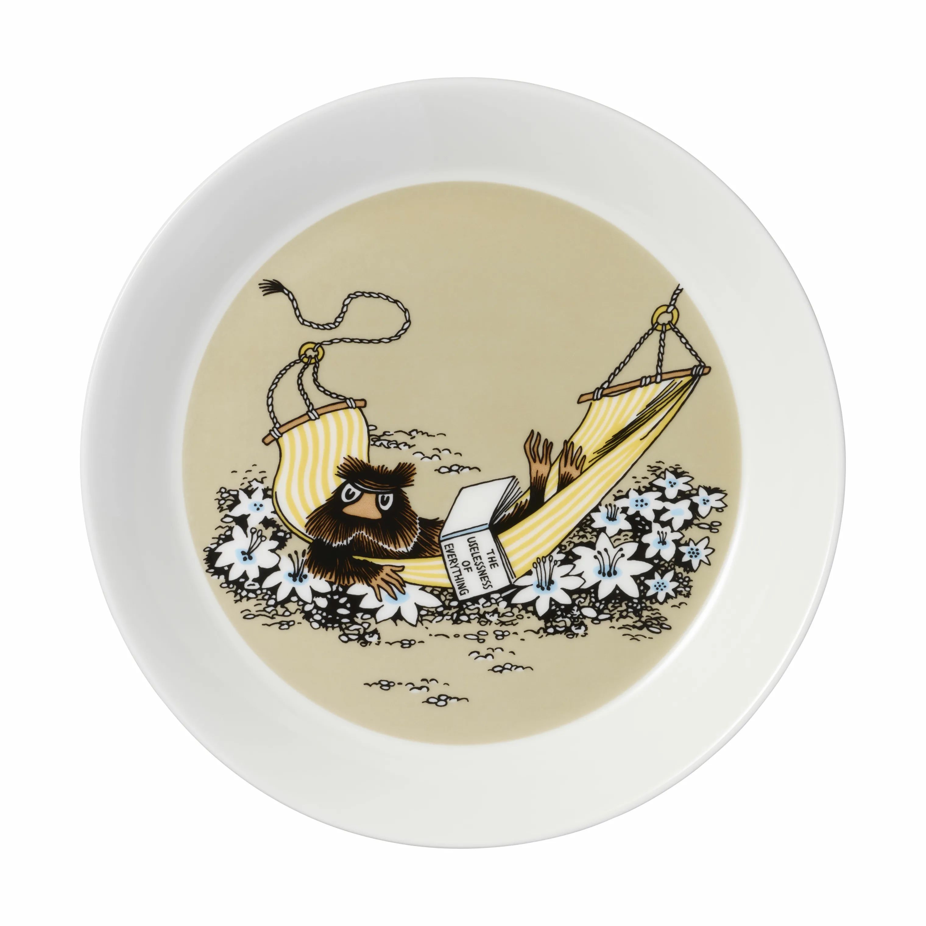 Moomin Arabia Frokosttallerkener Omsorg Tallerken - Bisamrotte i Bisamrotte i hængekøje - beige, 1