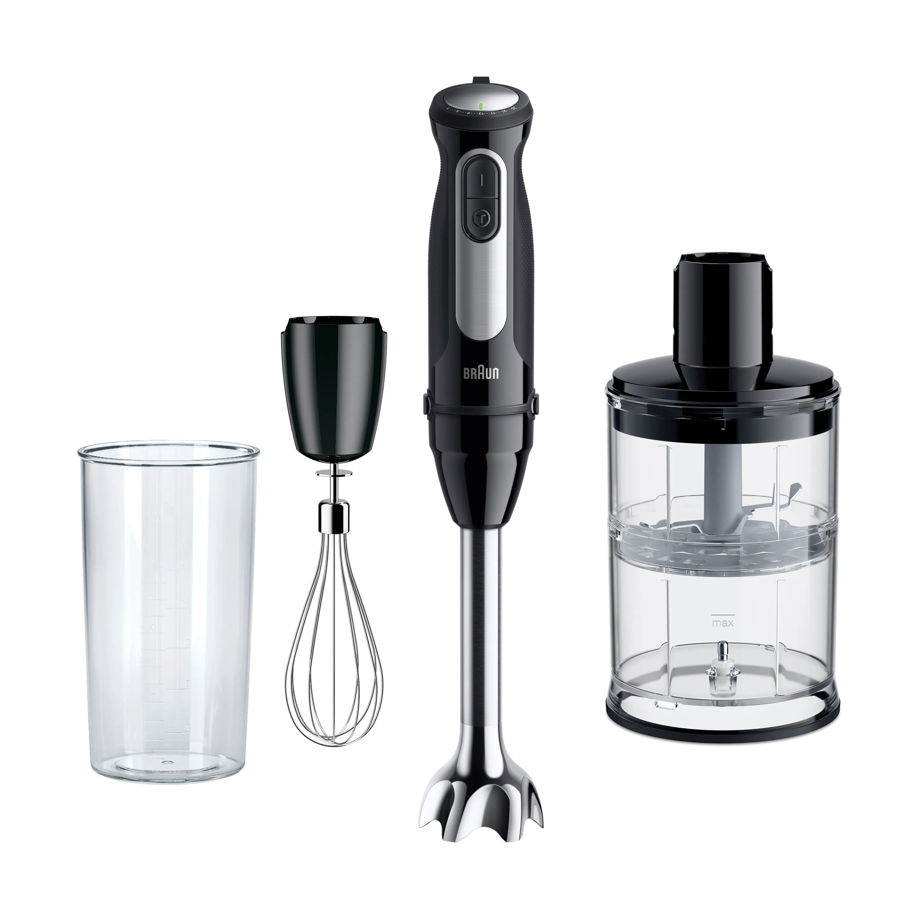 Braun Stavblendere Multiquick 5 Pro Stavblender MQ55254M - 5 dele i Sort/grå, 1