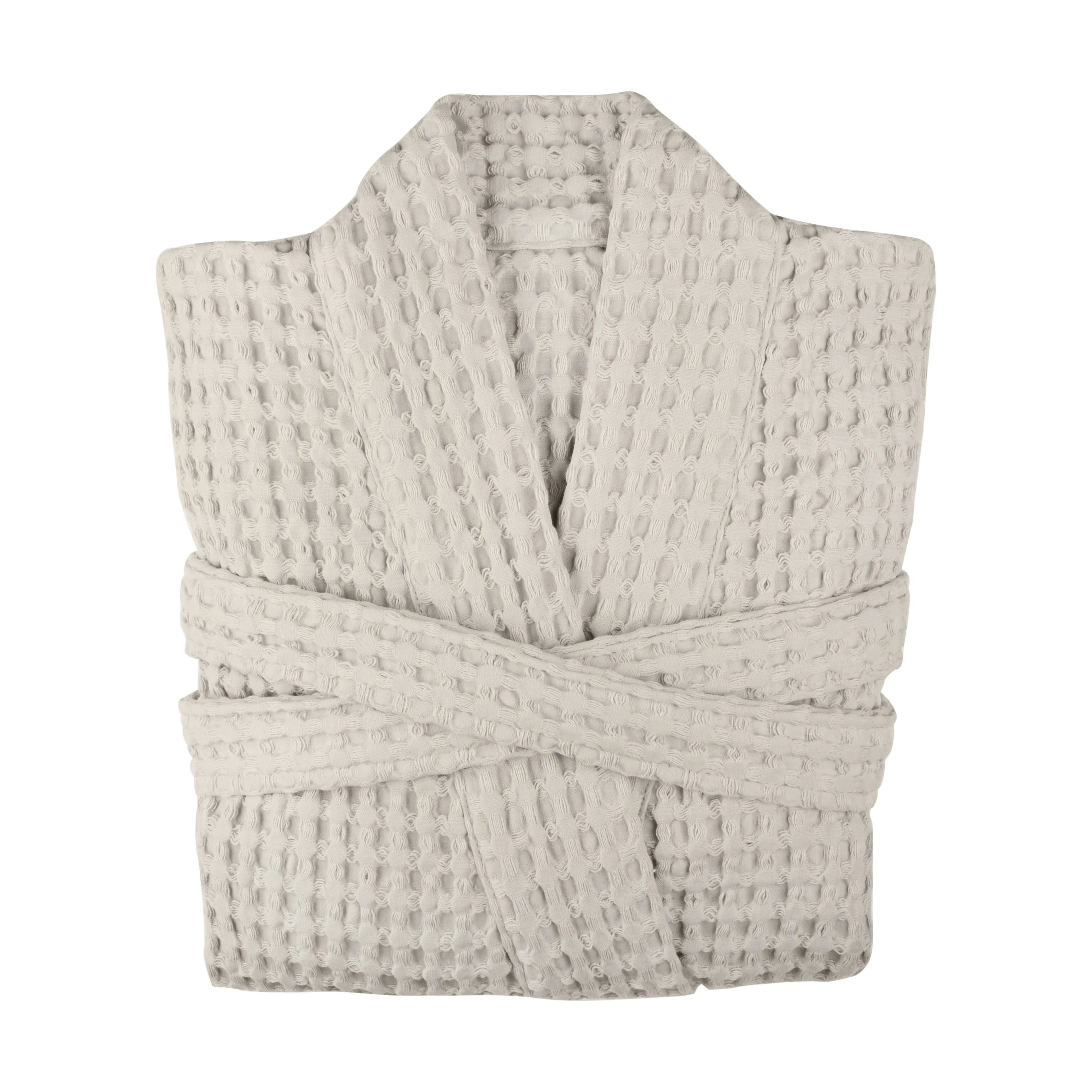 The Organic Company Morgenkåber Big Waffle Vaffel Badekåbe i Beige, S/M, 1