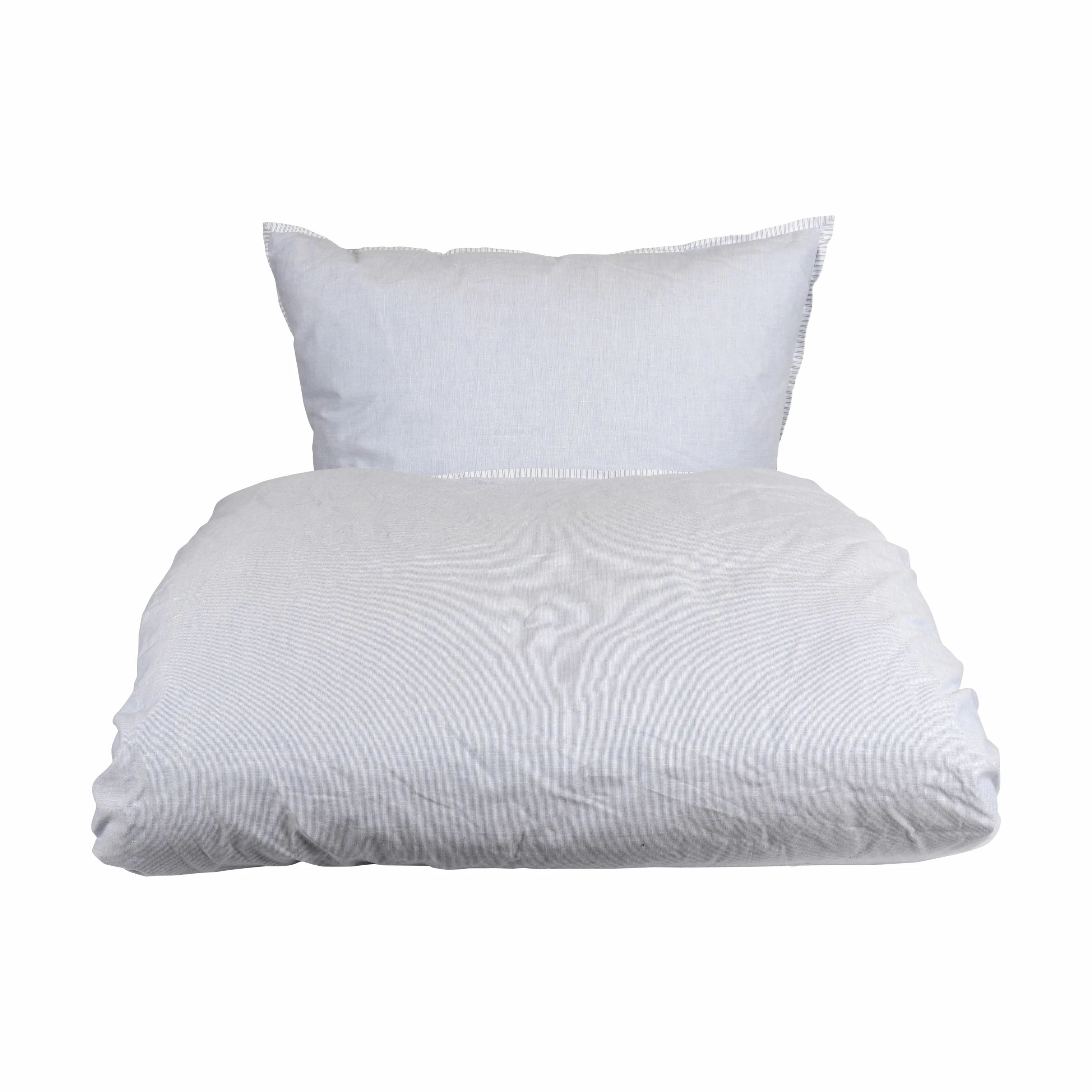 CASA Living Sengetøj Skagen Basic Sengetøj i Hvid/blå, B140 x L220 cm, 1