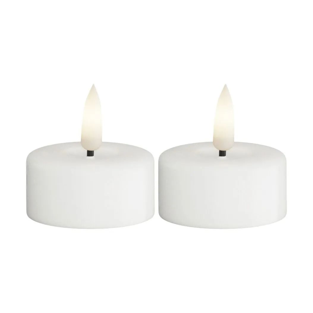 Deluxe Homeart Fyrfadsstage Deluxe LED Mini Fyrfadslys - 2 stk. i Hvid, 1