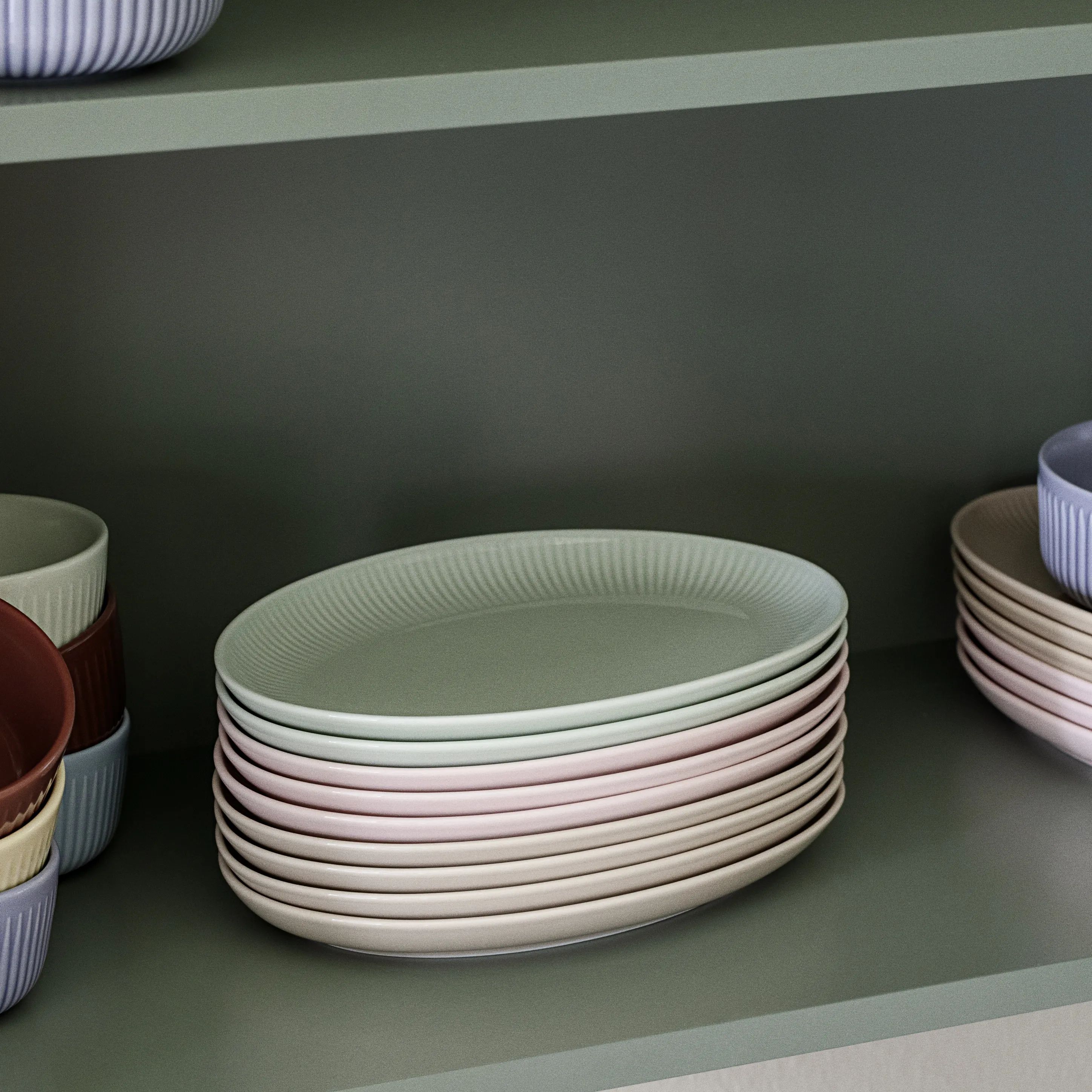Eva Trio Frokosttallerkener Legio Nova Palette Oval Tallerken i Lyserød, 3