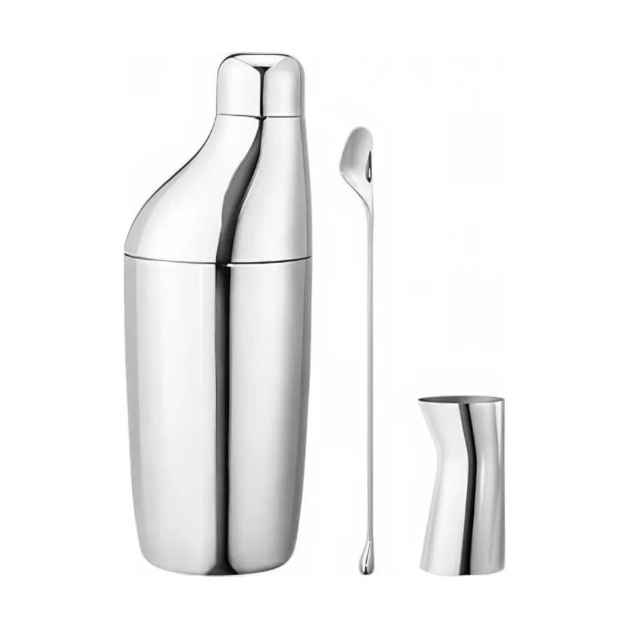 Georg Jensen Shakere Sky Barsæt - 3 dele i stål, 1