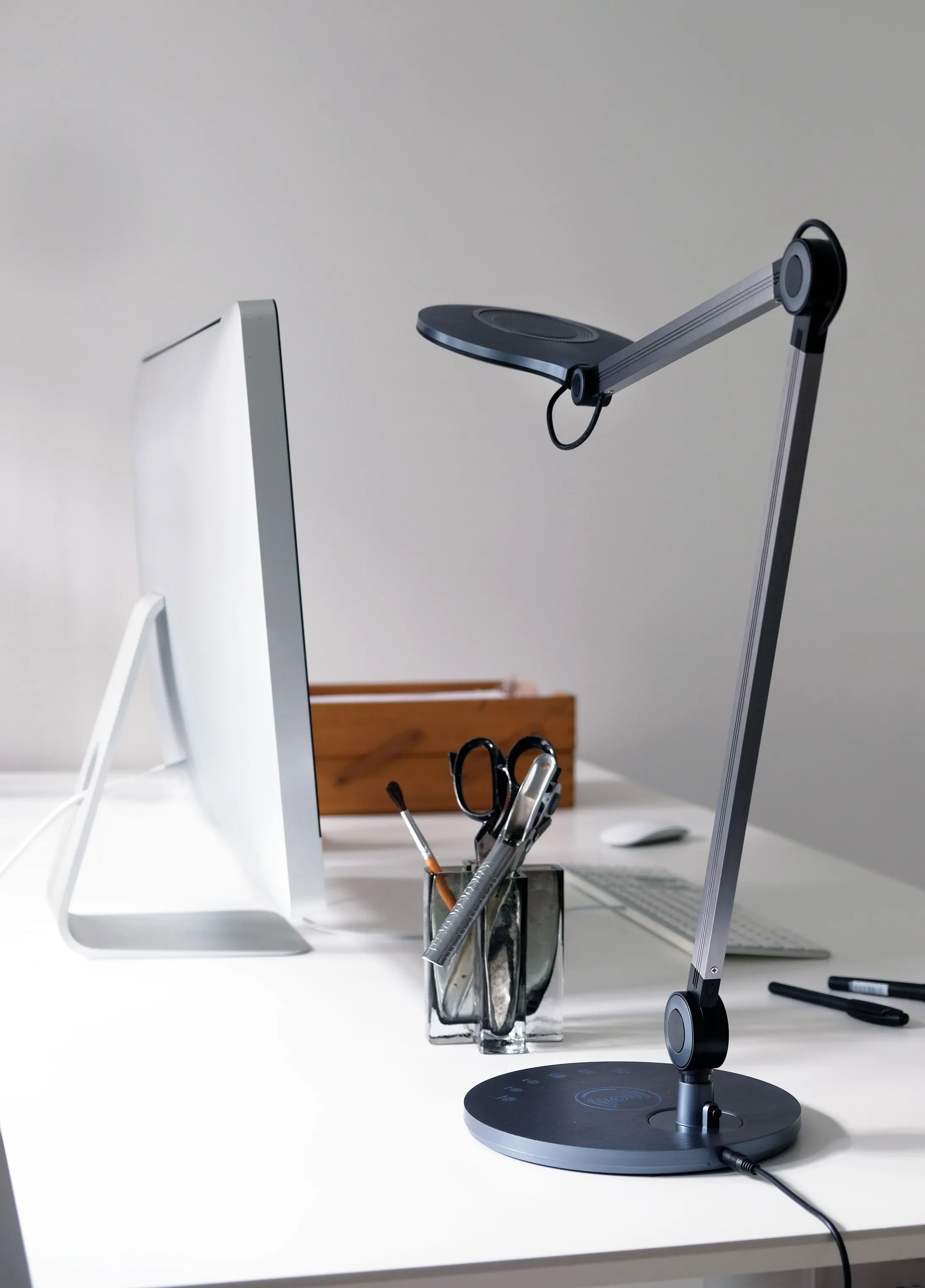 Dyberg Larsen Bordlamper Office Bordlampe i Mat grå, 2