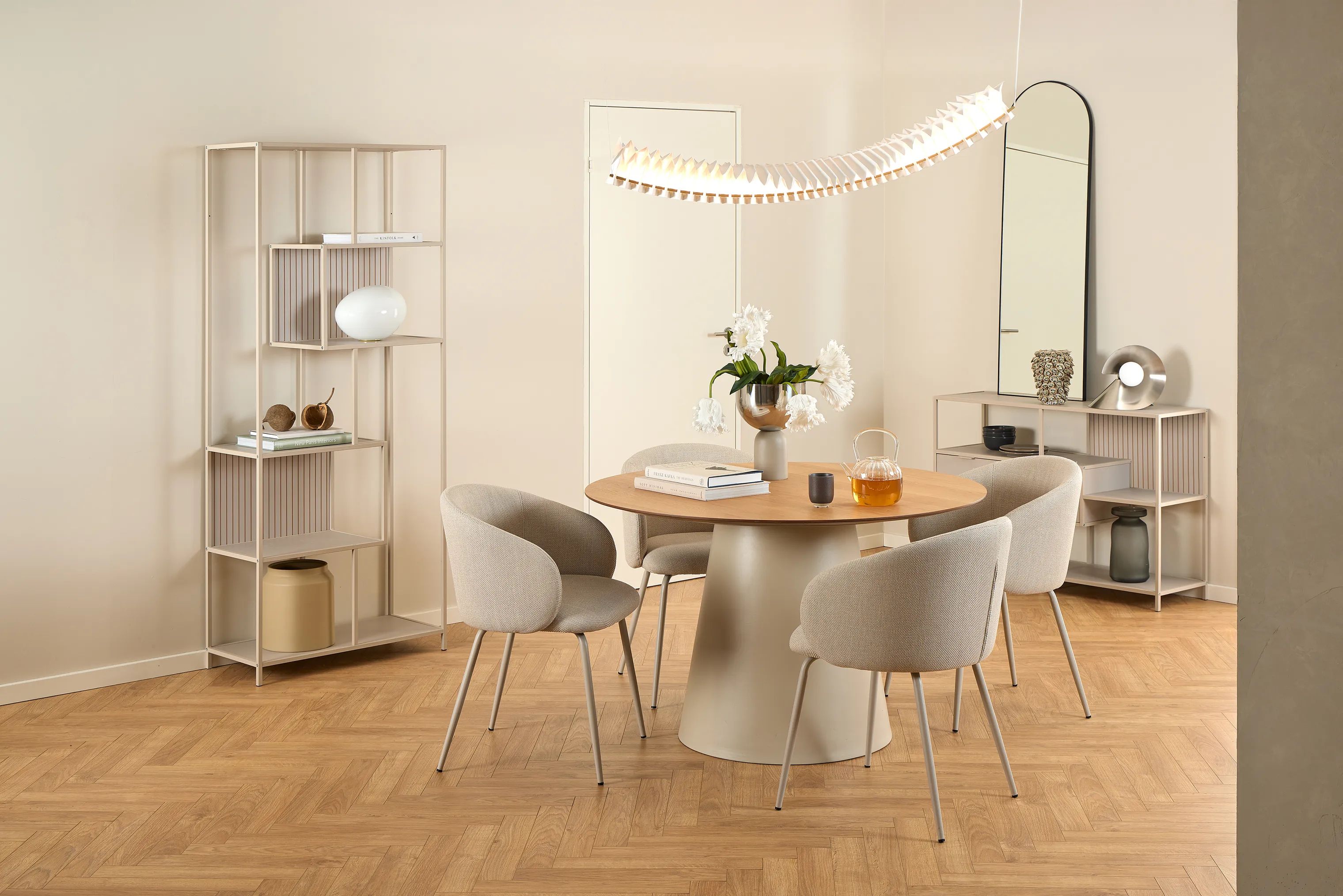 CASA Living Spisebordsstole Eleanor Spisebordsstol - 2 stk i Beige/grå, 2