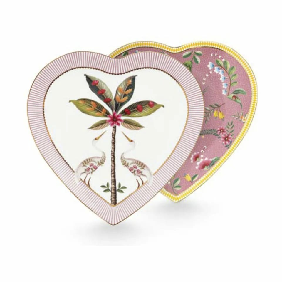 PIP Studio Frokosttallerkener La Majorelle hjerteformet Tallerken - 2 stk. i Pink, 1