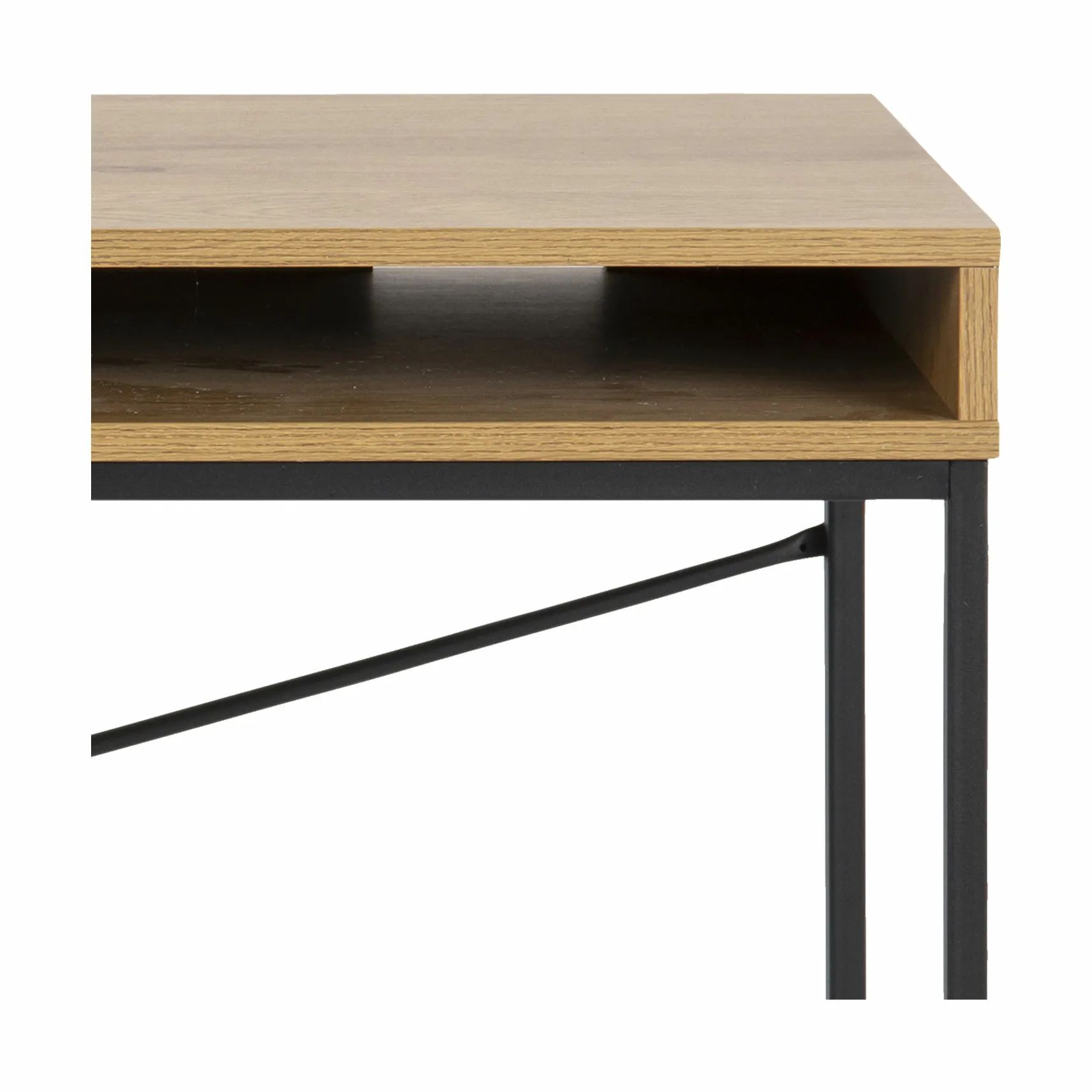CASA Living Skriveborde Seaford Skrivebord i vild eg/mat sort, 4