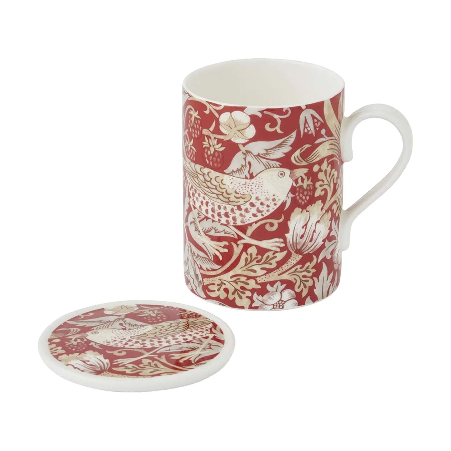 Spode Krus og kopper med hank Morris & Co Krus- og glasbrikkesæt - 2 dele i Multifarvet/madder red, 1