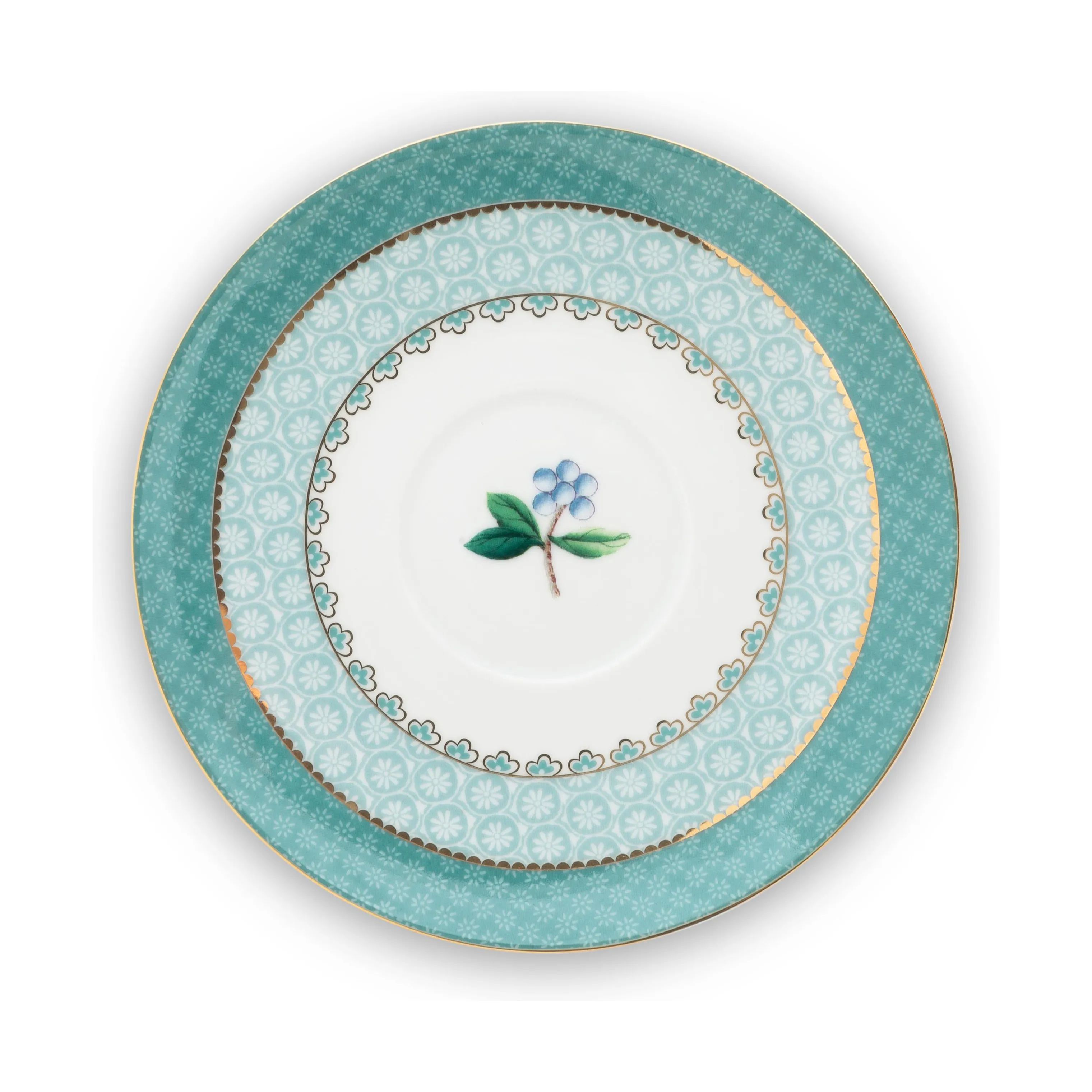 PIP Studio Krus og kopper med hank Blushing Birds Kop m. underkop i Blue, 4