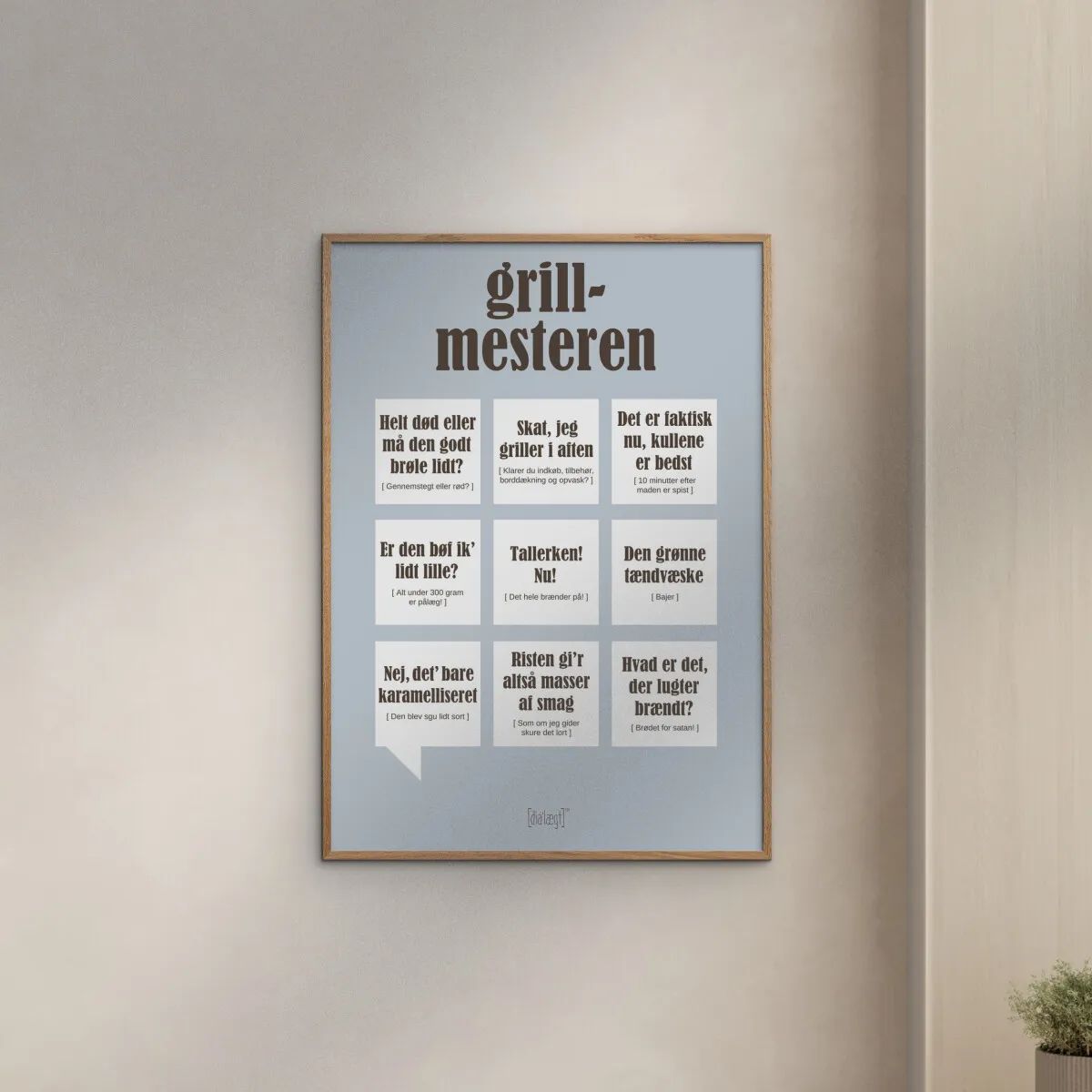 Poster&Frame Plakater Plakat - Grillmesteren i B21 x L29,7 cm, 2