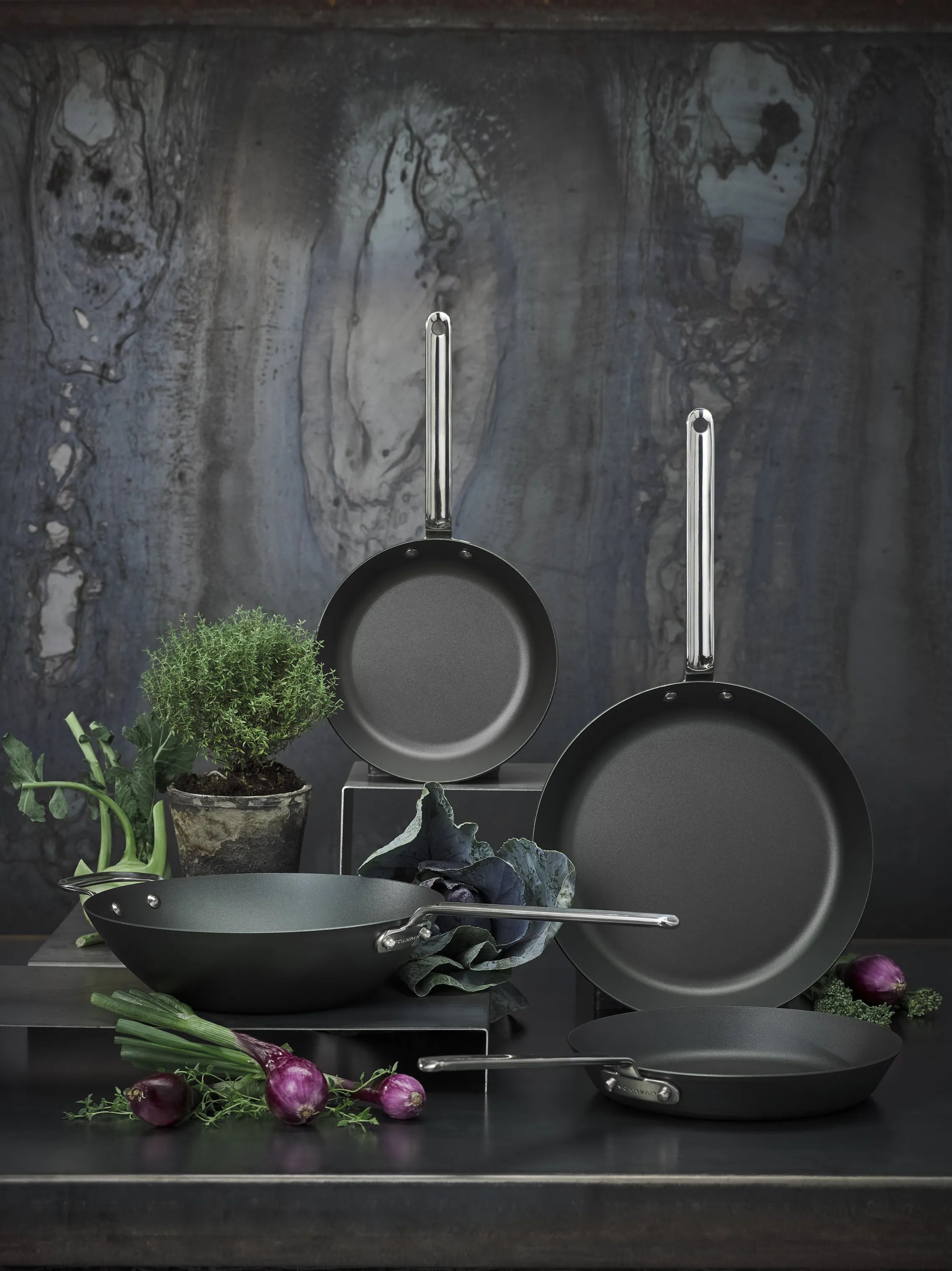 Scanpan Stegepander Black Iron Stegepande i 22 cm, 4