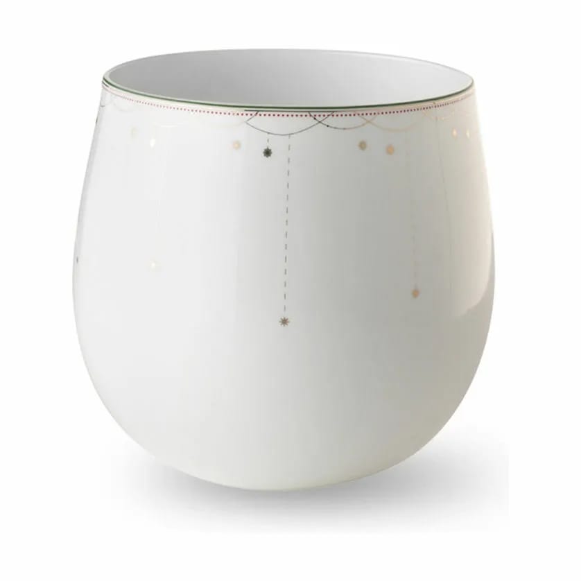 Wik & Walsøe Plantekrukker Julemorgen Girlander Krukke i Hvid, 16 cm, 1