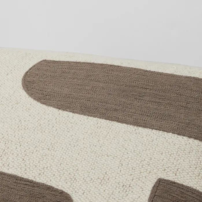 Broste Copenhagen Hovedpudebetræk Mundo Pudebetræk i Kangaroo Brown/Light Beige, 2