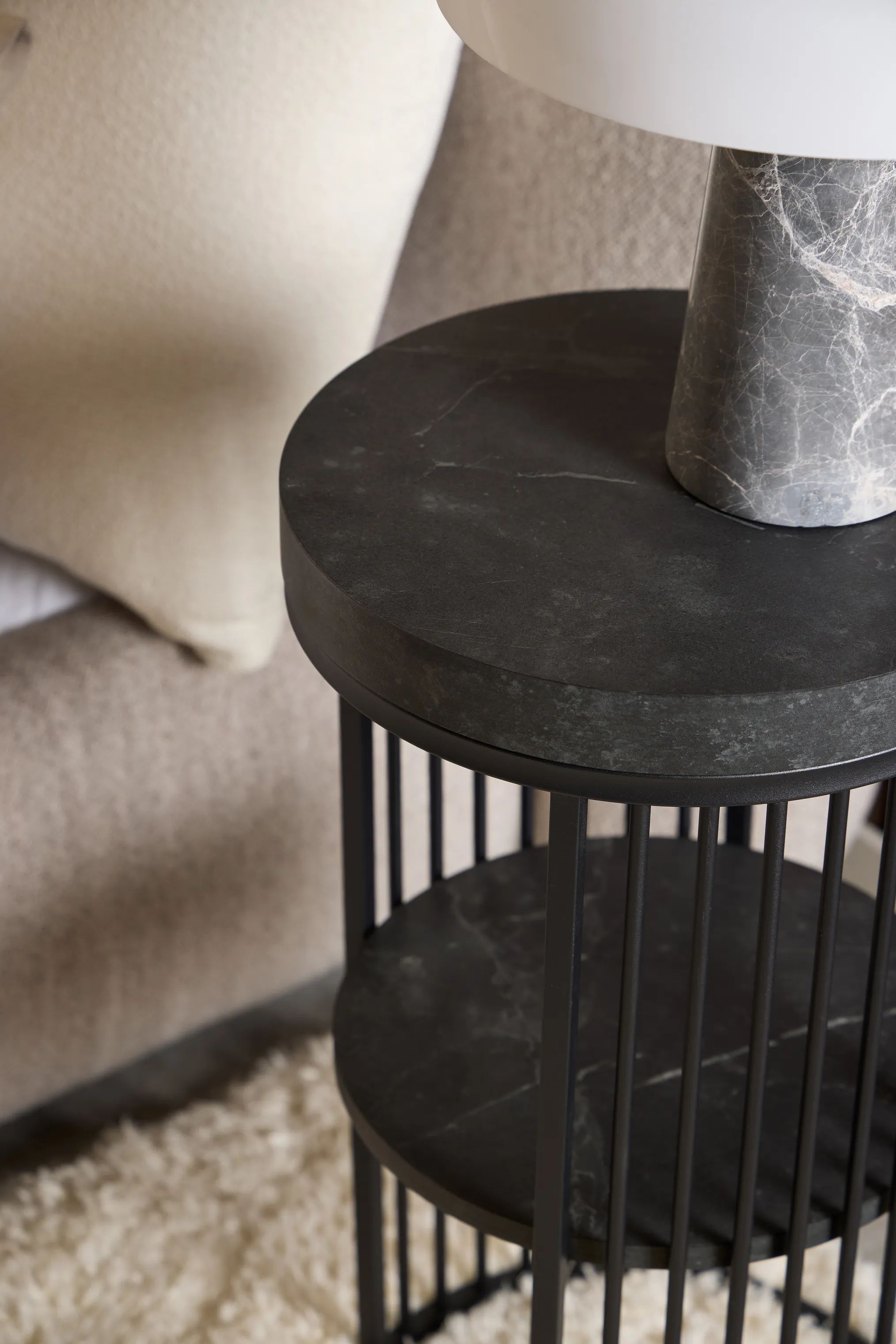 CASA Living Sengeborde Strington Natbord i Sort, 2