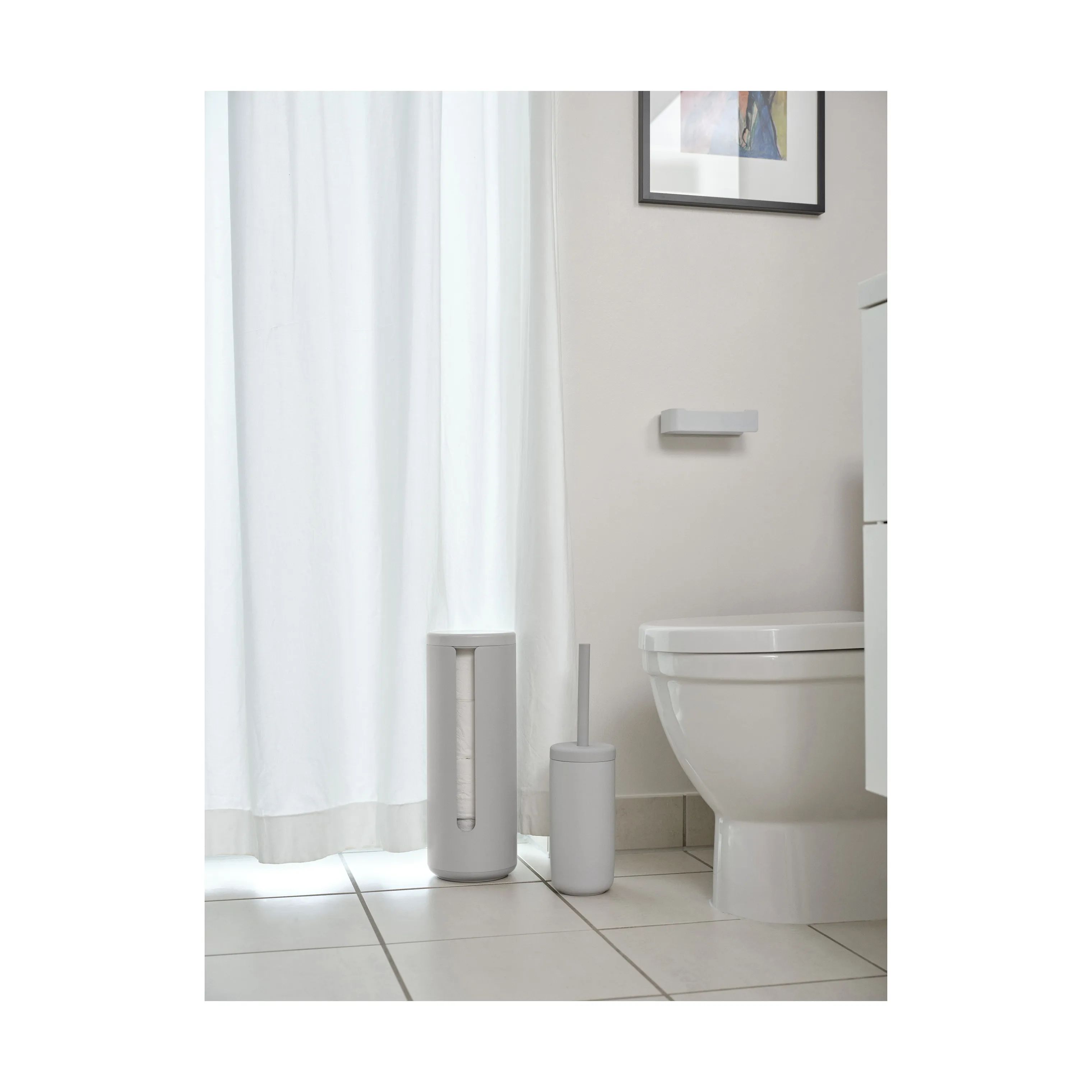 Zone Tilbehør til bad Ume Toiletrulleholder i Lysegrå, 3