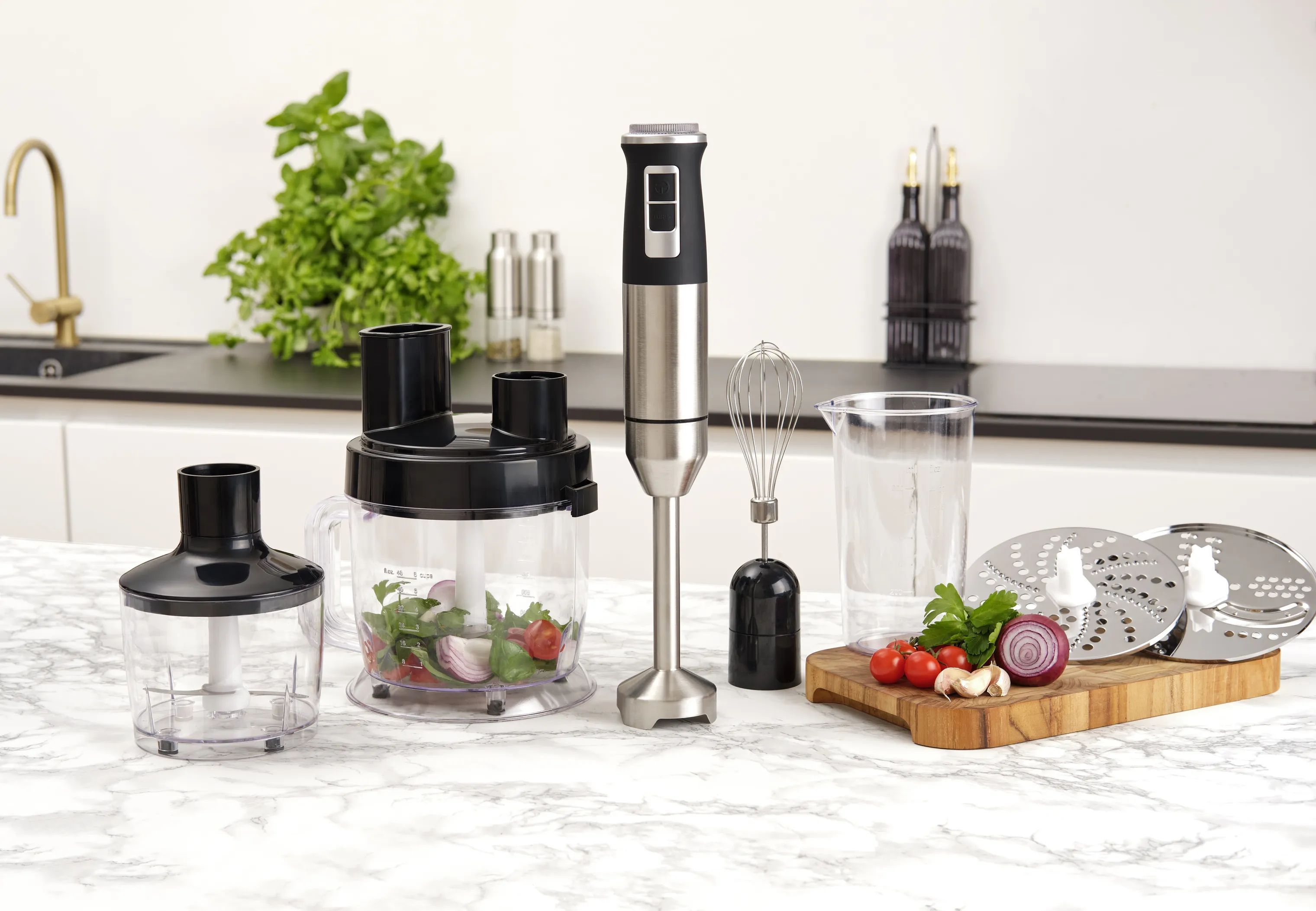 Cook & Baker Stavblendere Stavblender - 9 dele i Sølv, 2
