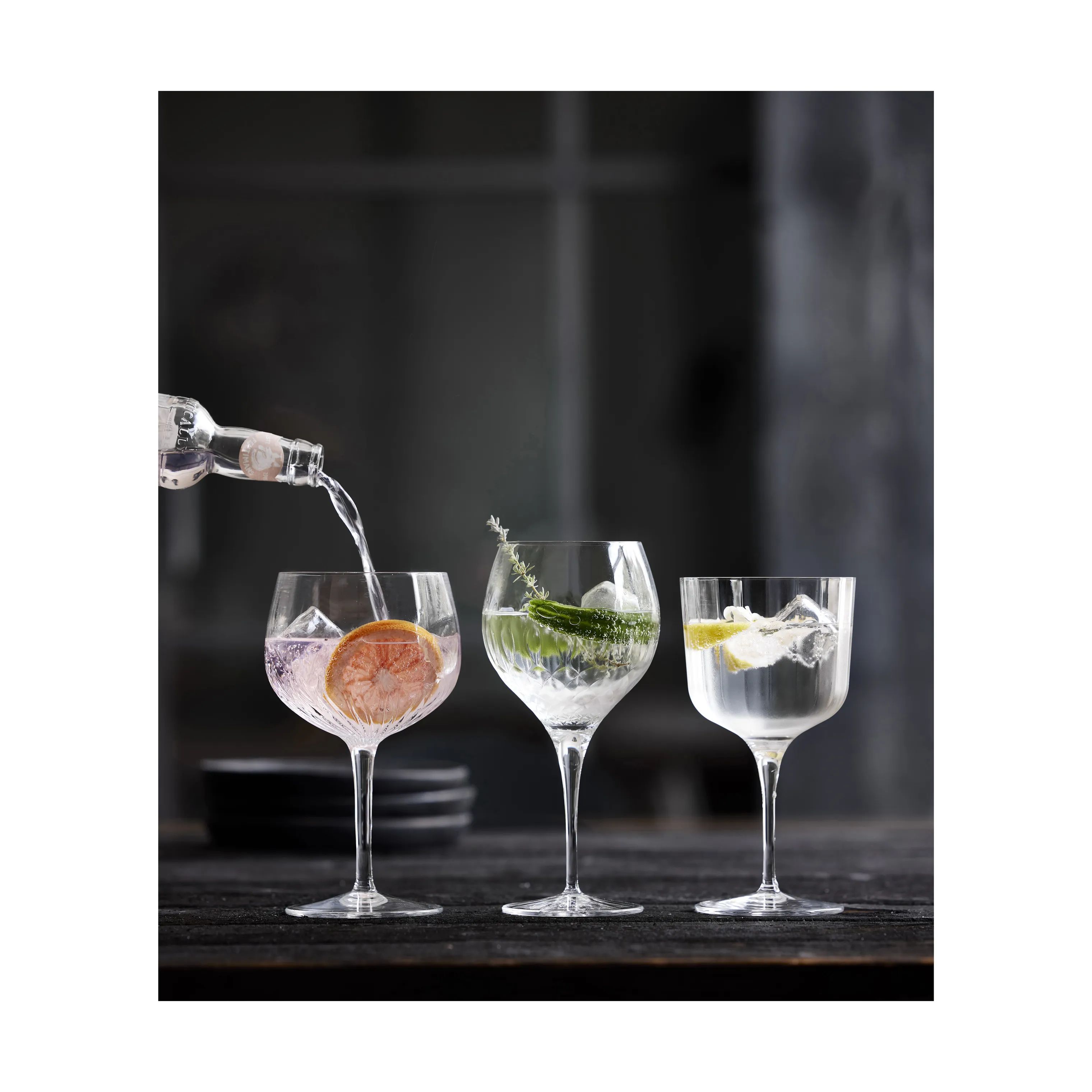 Luigi Bormioli Ginglas Diamante Spansk Gin og Tonic Glas - 4 stk. i klar, 65 cl, 6
