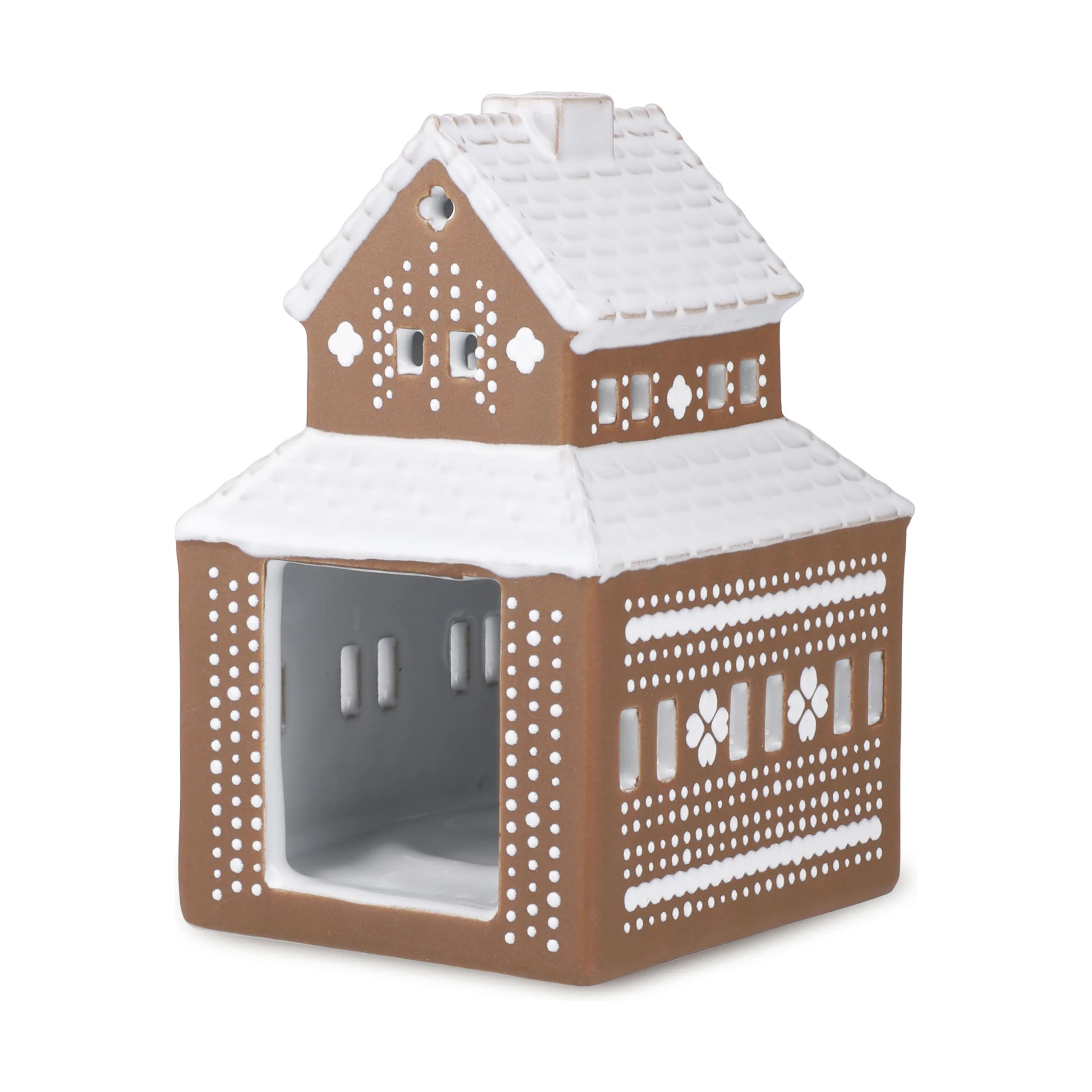 Kähler Fyrfadsstage Gingerbread Lyshus - Villa i Brun, 4