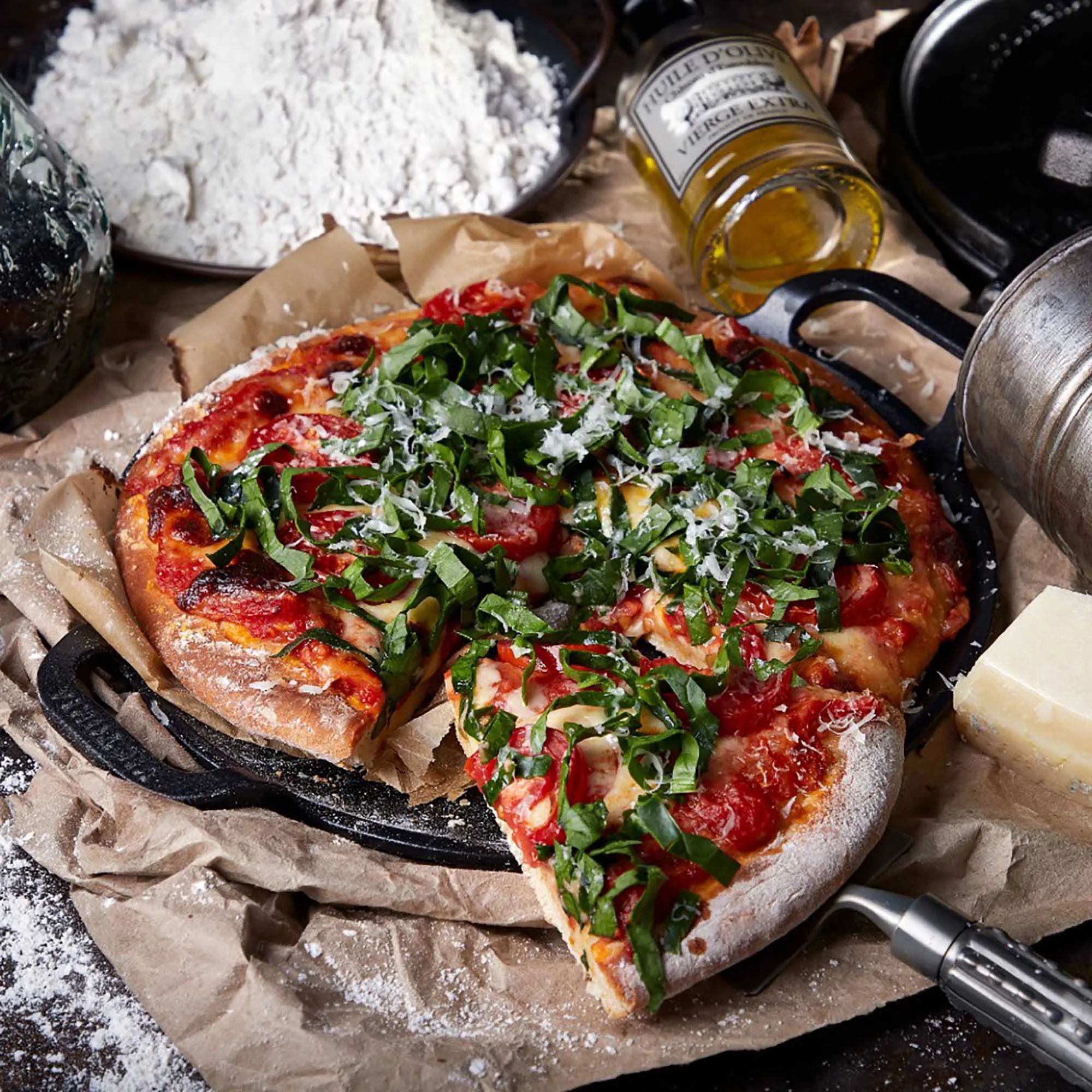 Victoria Stegepander Emaljeret Pizzapande i Sort, 2