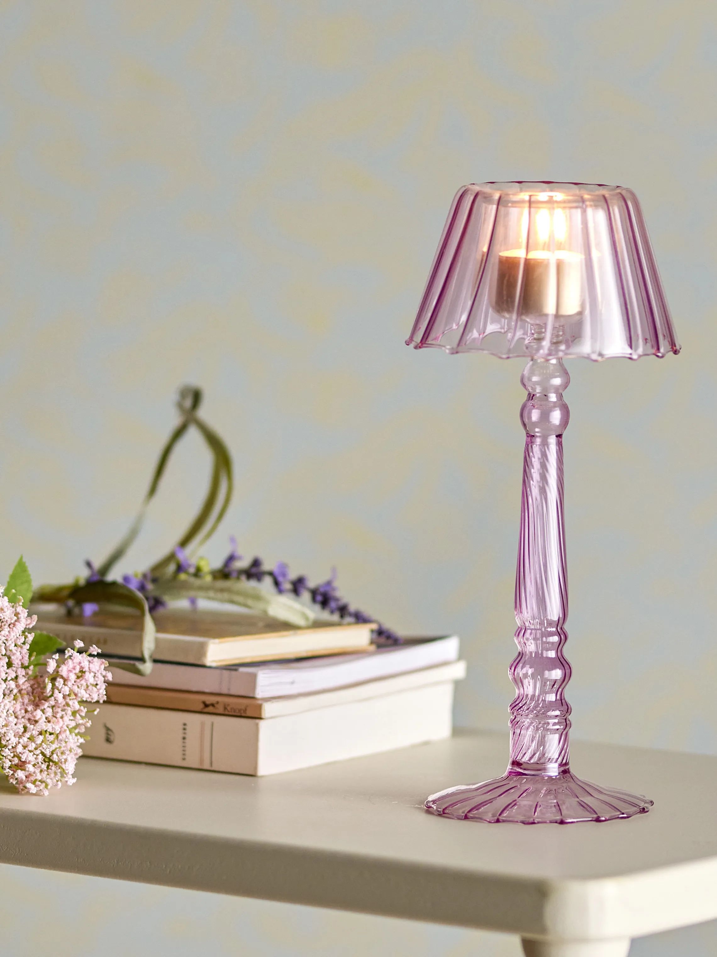Bloomingville Fyrfadsstage Cisco Fyrfadsstage i Rose, 23,5 cm, 2