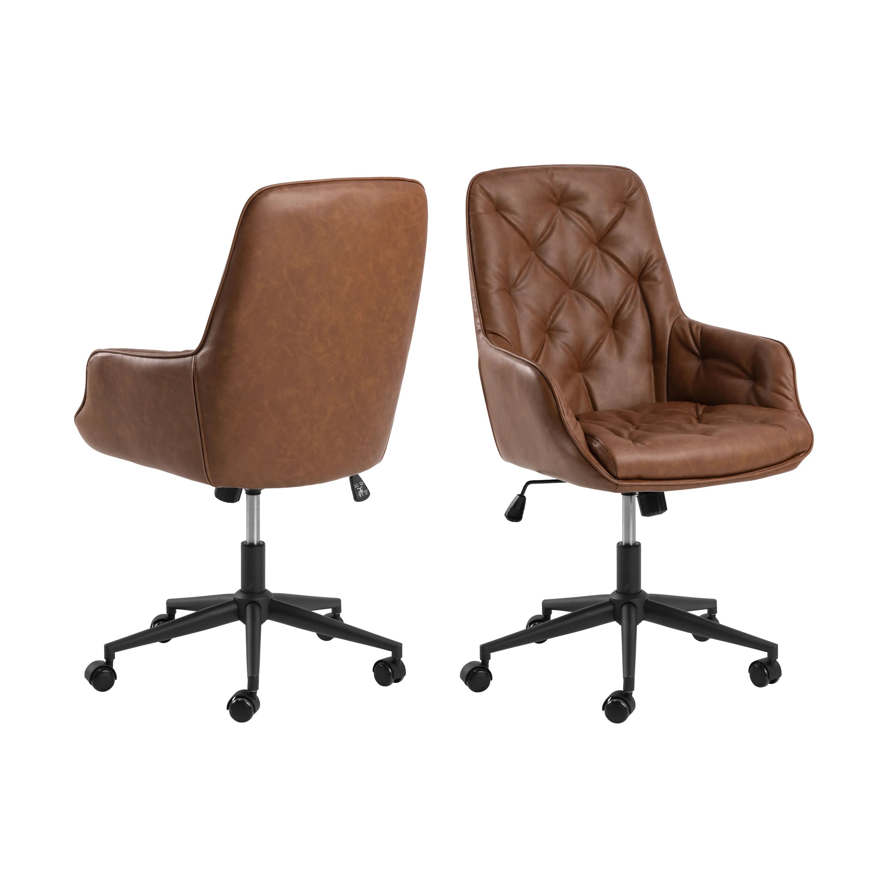 CASA Living Skrivebordsstole Erik Skrivebordsstol i Cognac, 3