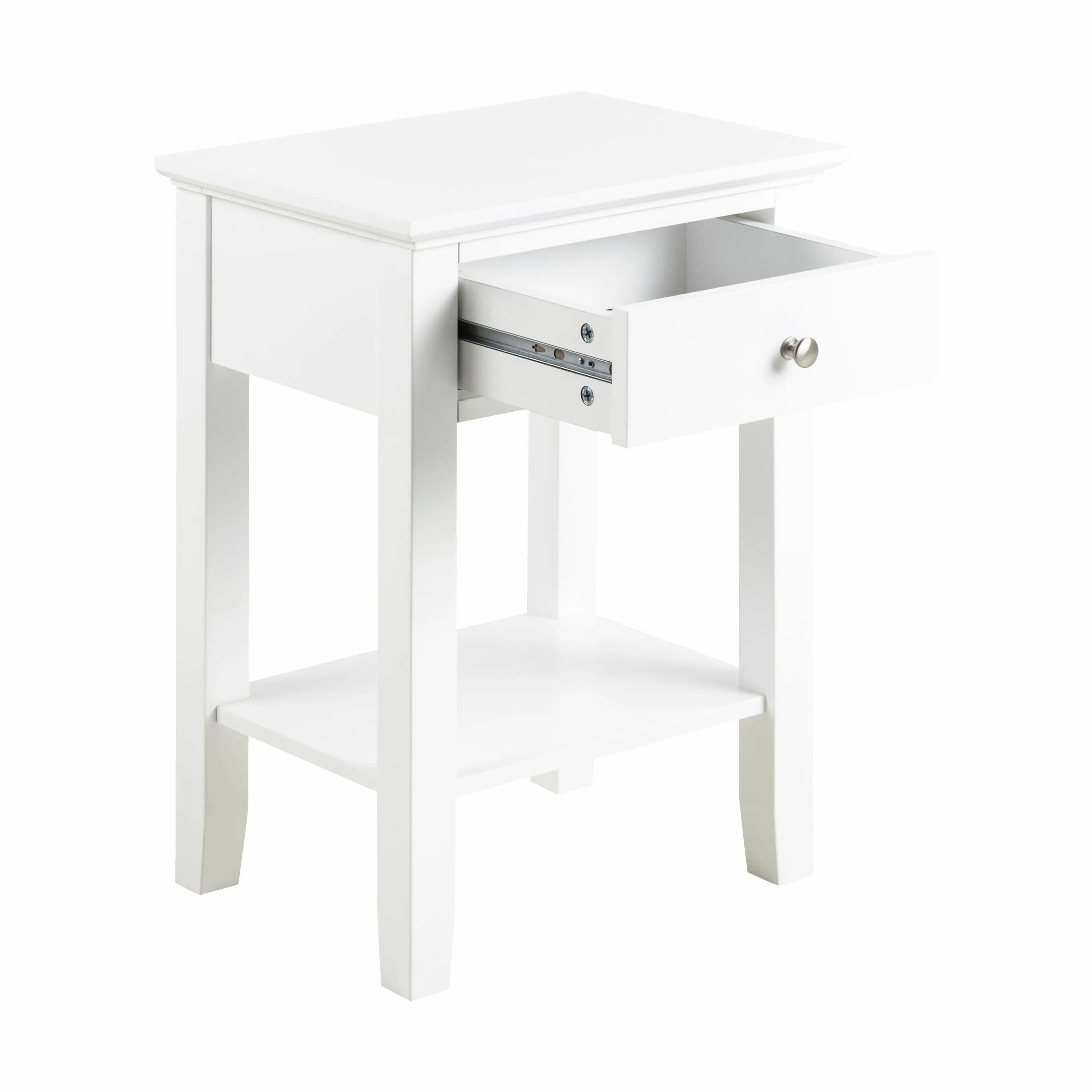 CASA Living Sengeborde Linnea Natbord i 1 Skuffe, 4
