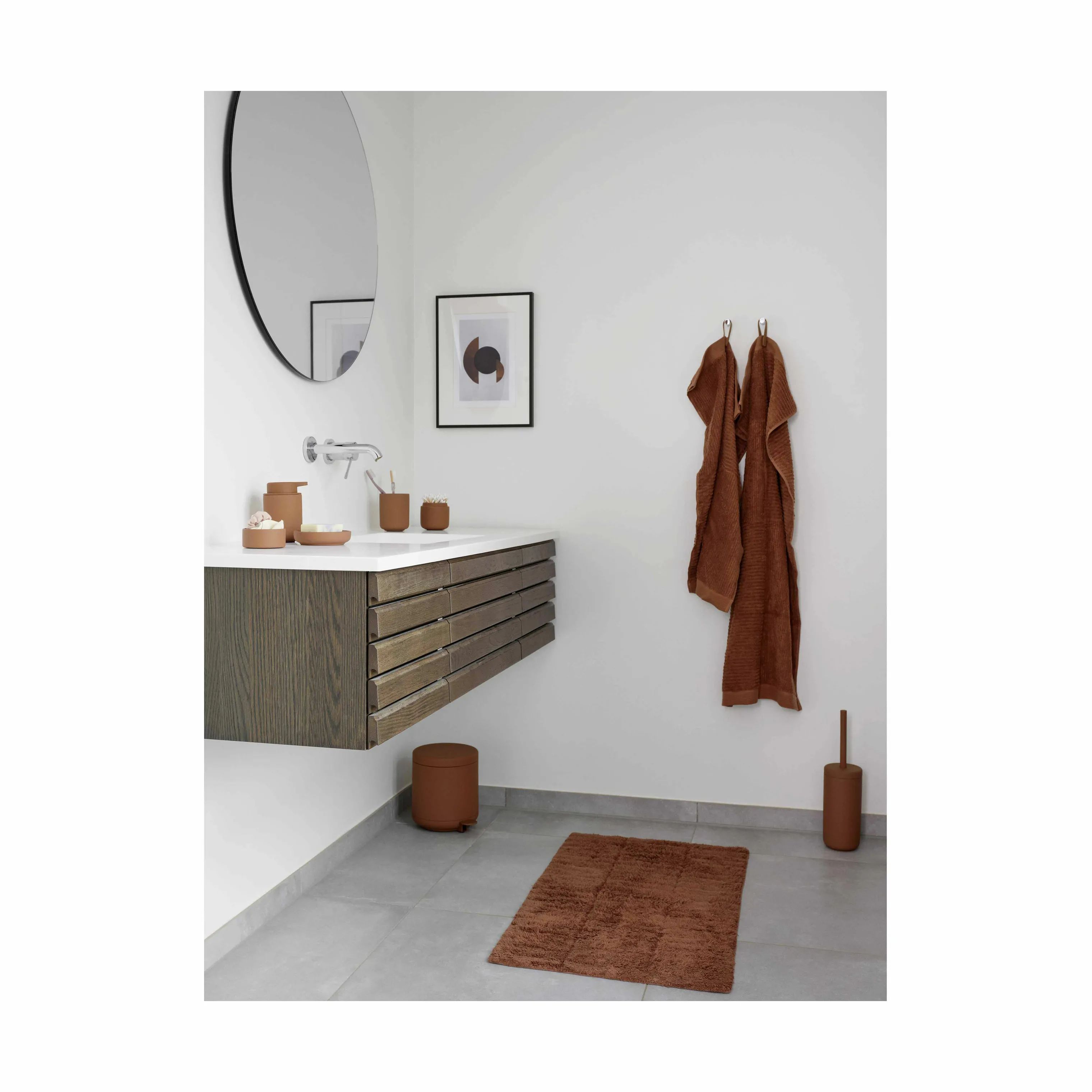 Zone Håndklæder Classic Håndklæde i Terracotta, B70 x L140 cm, 2