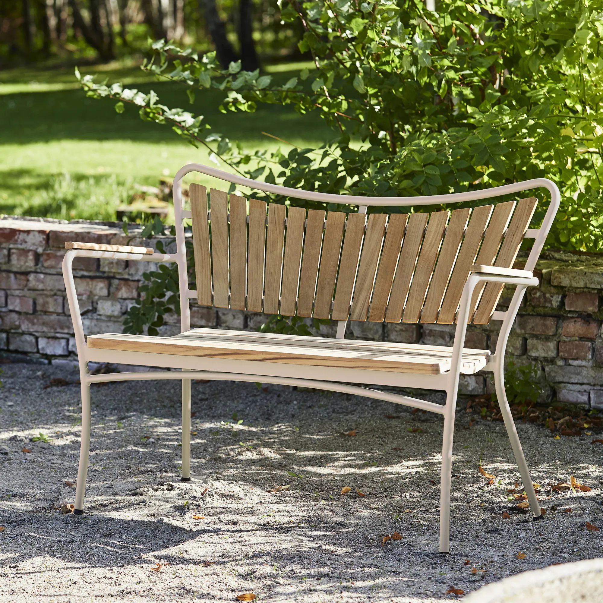 Mandalay Havebænke Marguerit Havebænk i Taupe, 112 cm, 4