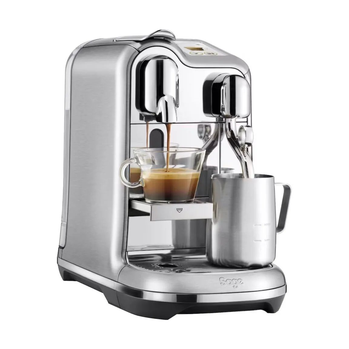Sage kapselmaskiner SNE 900 Kapsel Kaffemaskine i Brushed Stainless Steel, 4