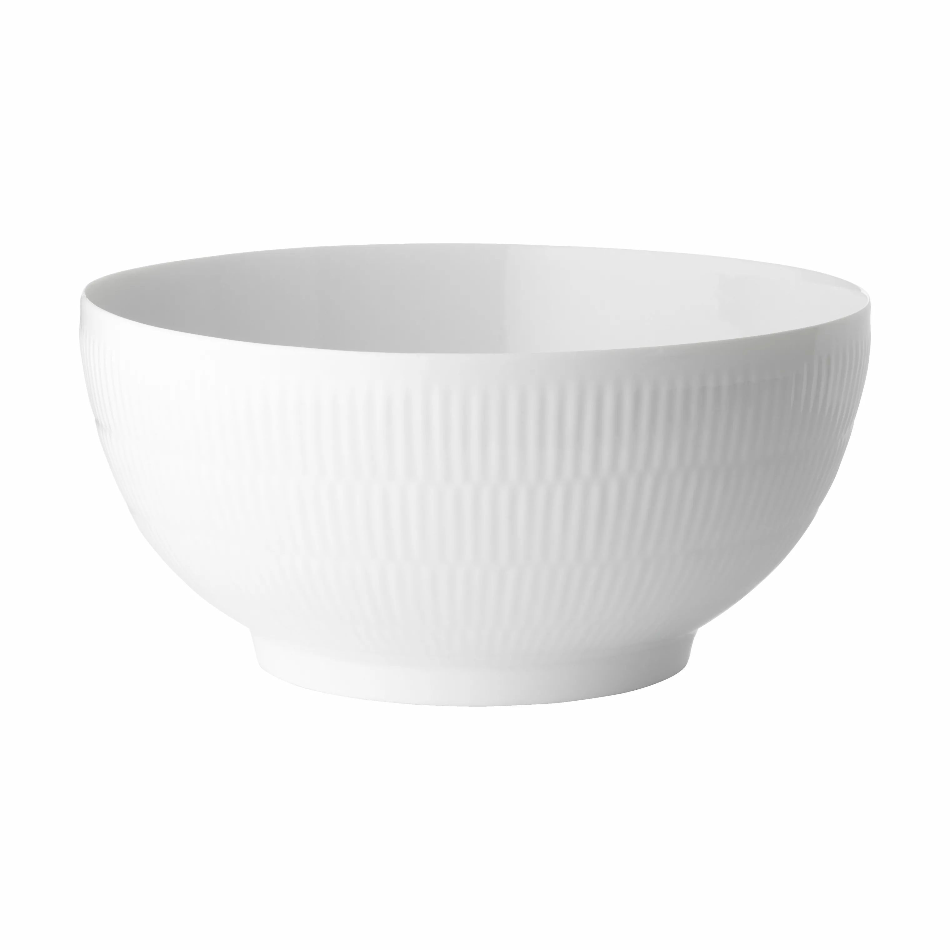 Royal Copenhagen Serveringsskåle Hvid Riflet Skål i Hvid, 24 cm, 1