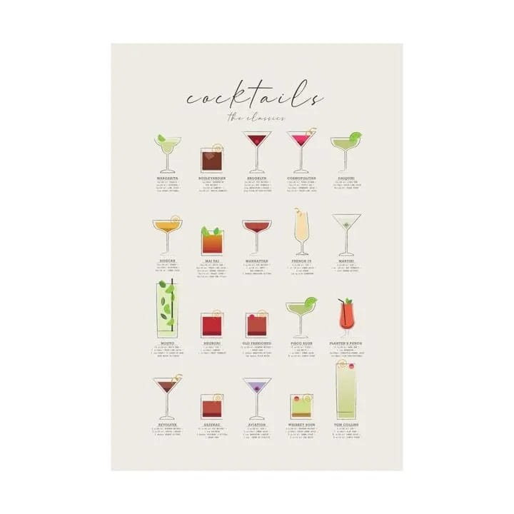 Poster&Frame Plakater Plakat - Cocktail i B30 x L40 cm, 1