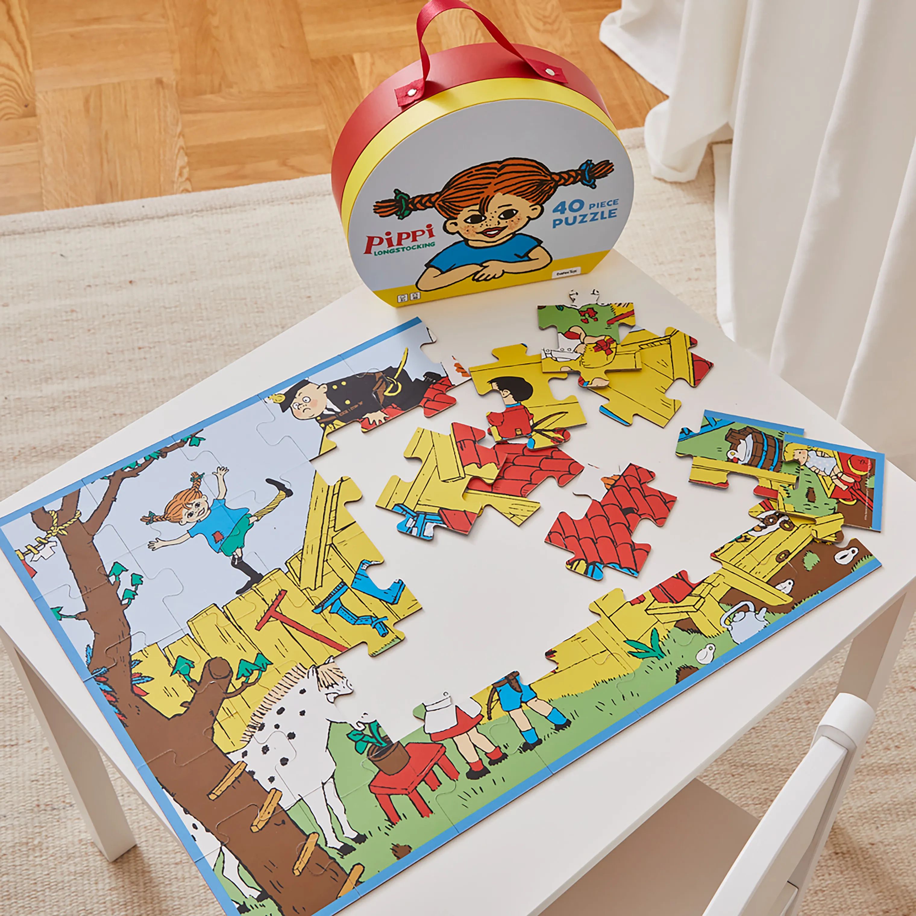 Barbo Toys Puslespil Pippi Langstrømpe Pippi Langstrømpe Puslespil i kuffert i Multifarvet, 2