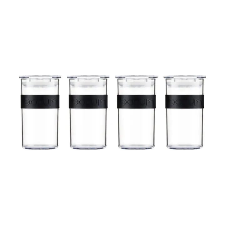 Bodum Opbevaringsglas Presso Opbevaringsglas - 4 stk. i Sort, 1