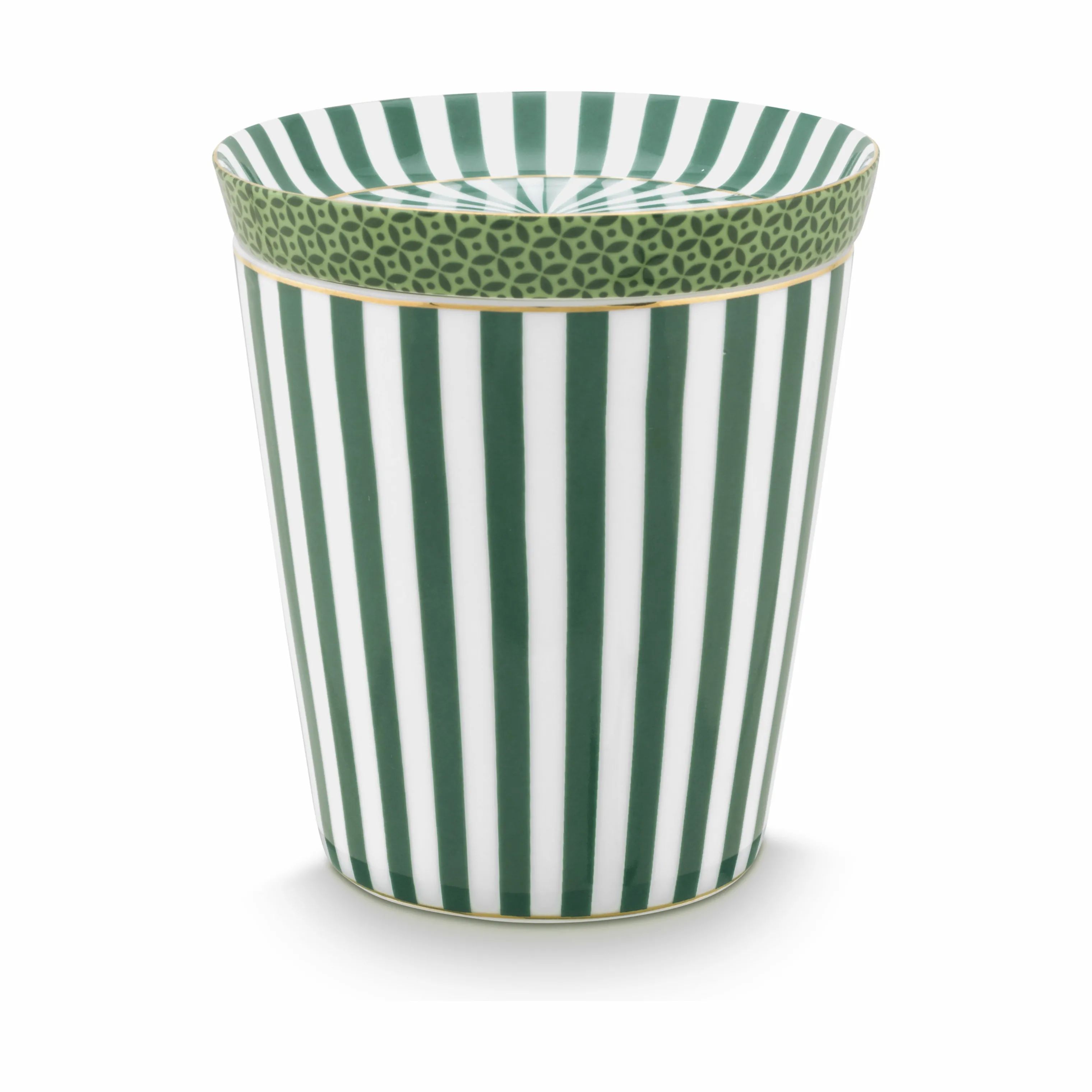 PIP Studio Krus og kopper uden hank Dot delight Royal Krus m. skål - 2 dele i Stripes & Tea Tip Grøn, 1