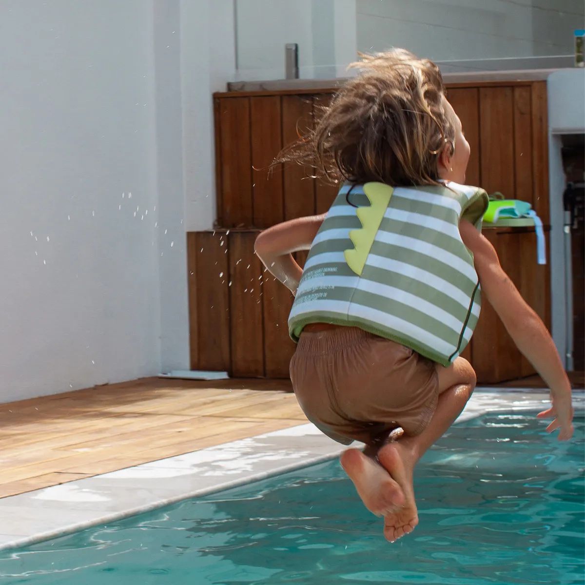 Sunnylife Badeudstyr Svømmevest - The Wild i Grøn, 3-6 år, 2