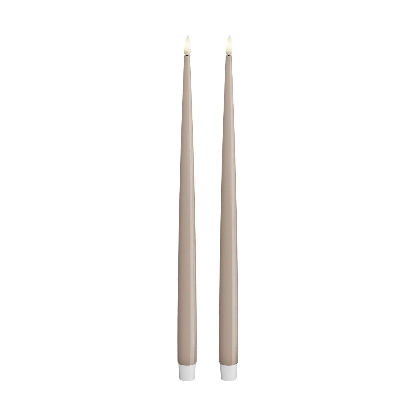 Deluxe Homeart LED-lys Real Flame LED Kertelys m. lak - 2 stk. i Rose, 38 cm, 1