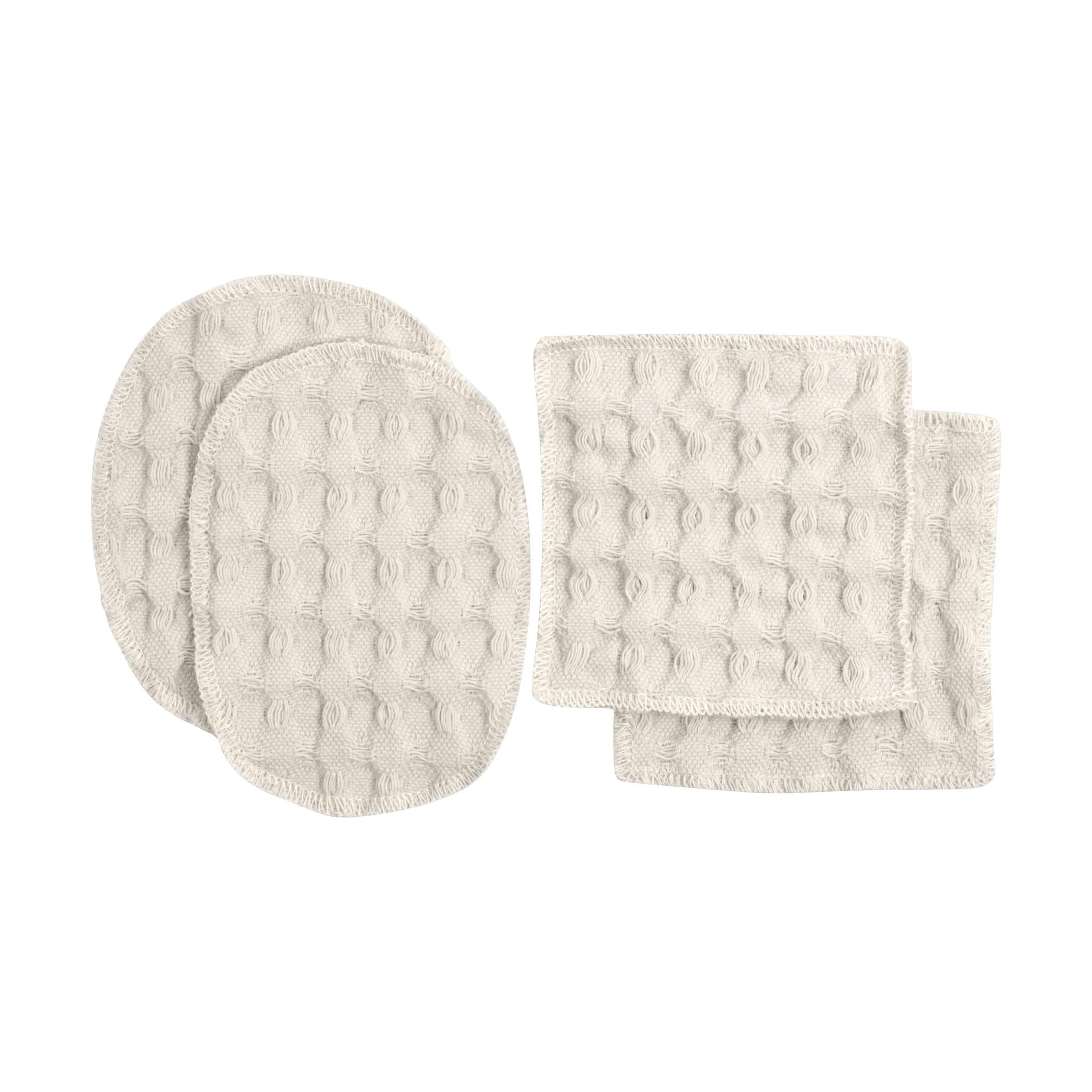 The Organic Company Vaskeklude Big Waffle Genanvendelige Vatrondeller - 4 stk. i Beige, 1