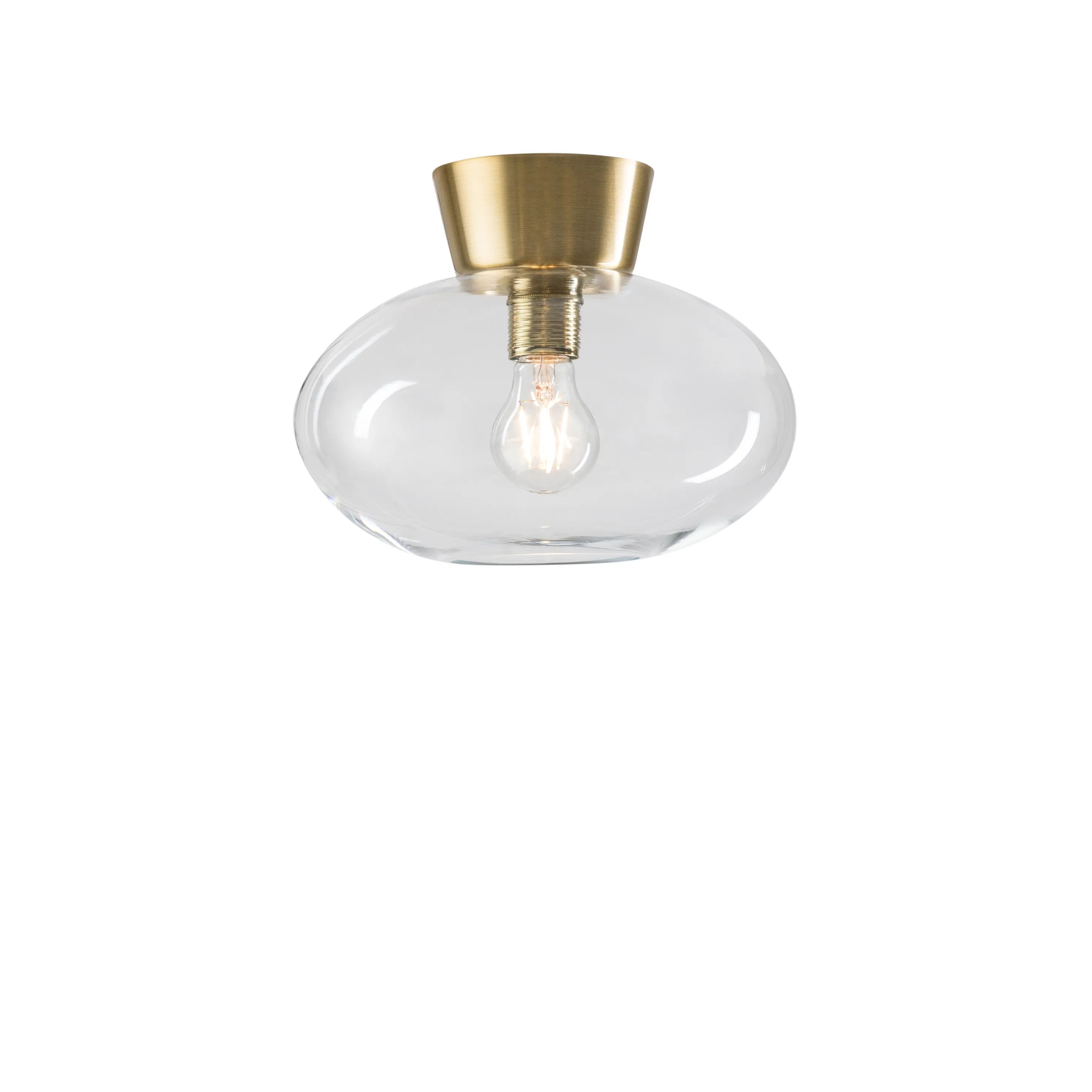 Belid Loftlamper Bullo Loftlampe i Brass/clear, 27 cm, 1
