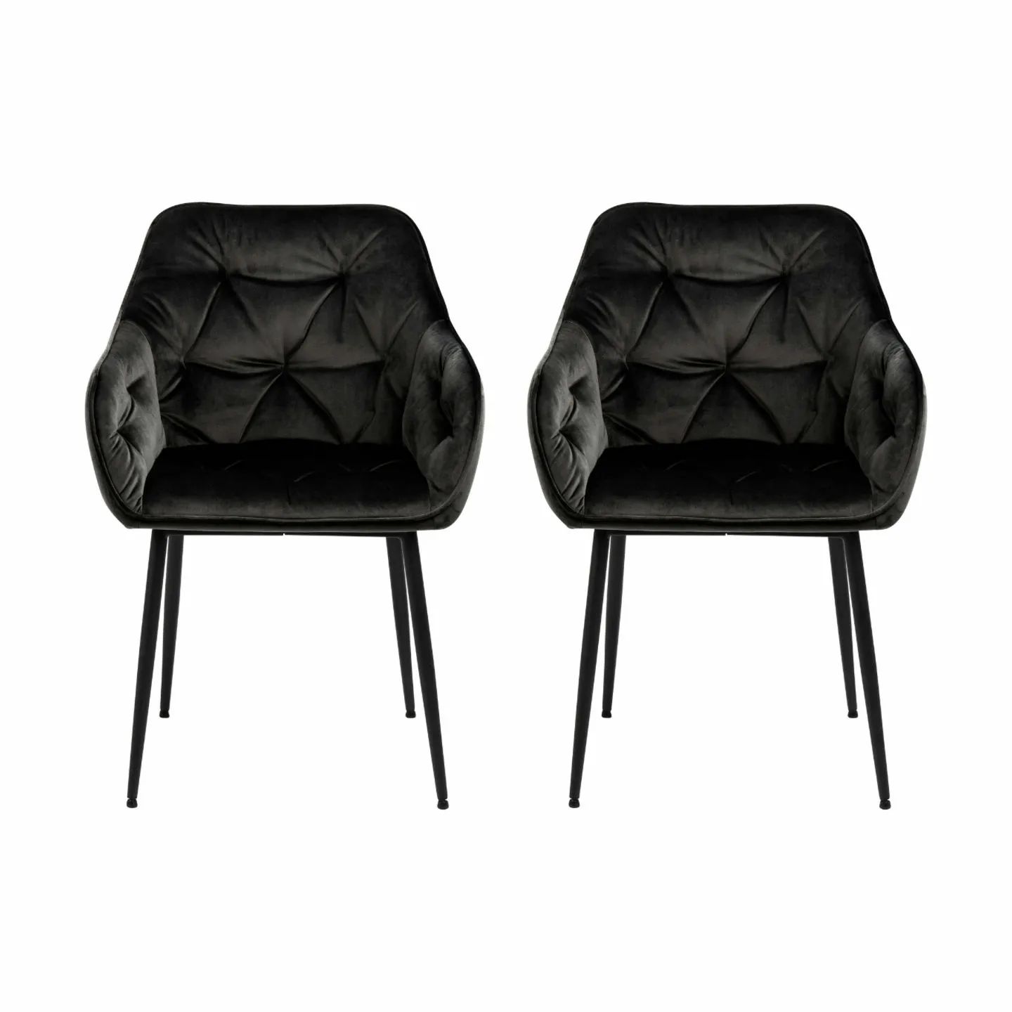CASA Living Spisebordsstole Brooke Spisebordsstol - 2 stk. i gråbrun/sort, 1