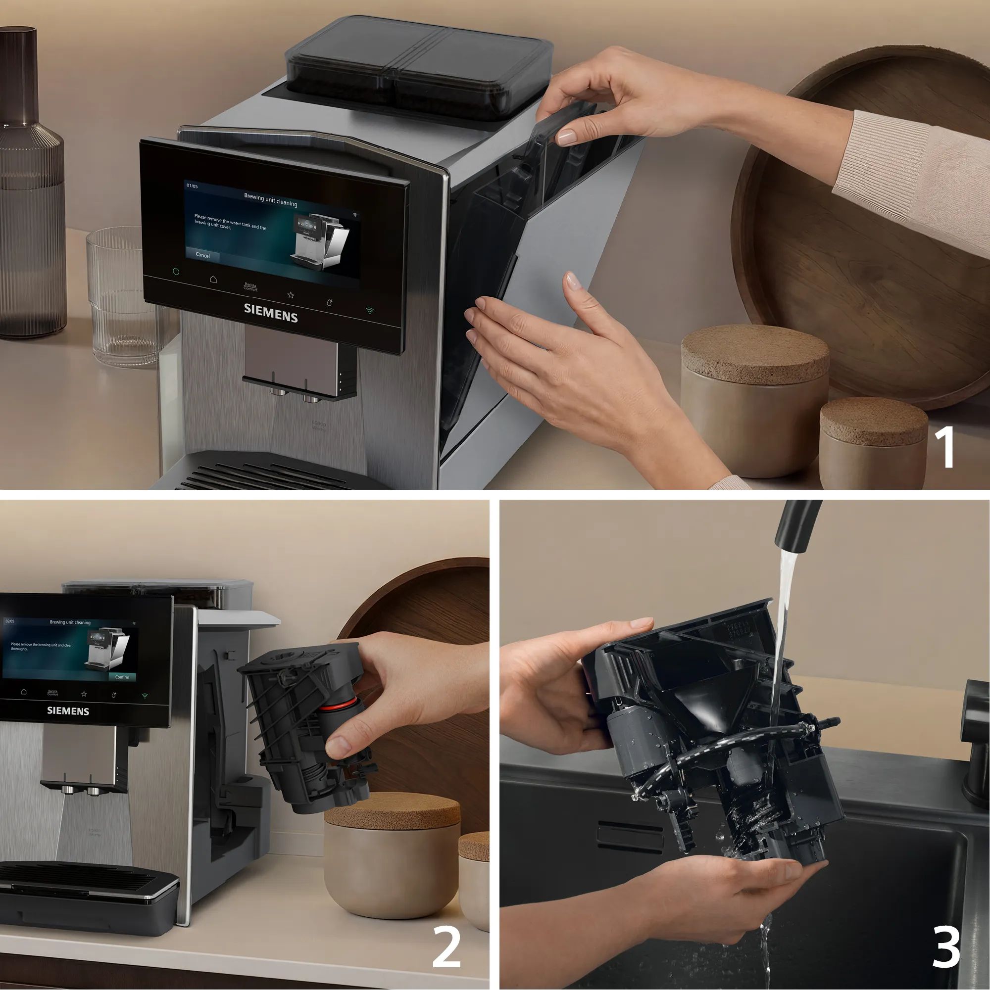 Siemens Espressomaskiner EQ900 iAroma Espressomaskine TQ927E03 i Grå, 2